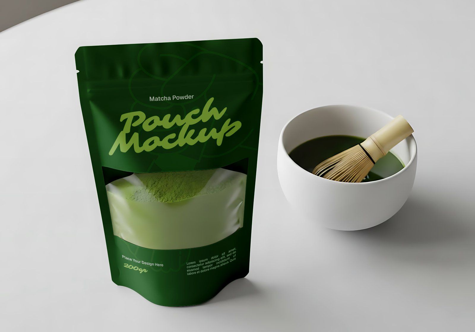 Matcha Cafe Mockup Bundle PSD – Cafe Branding & Packaging Presentation