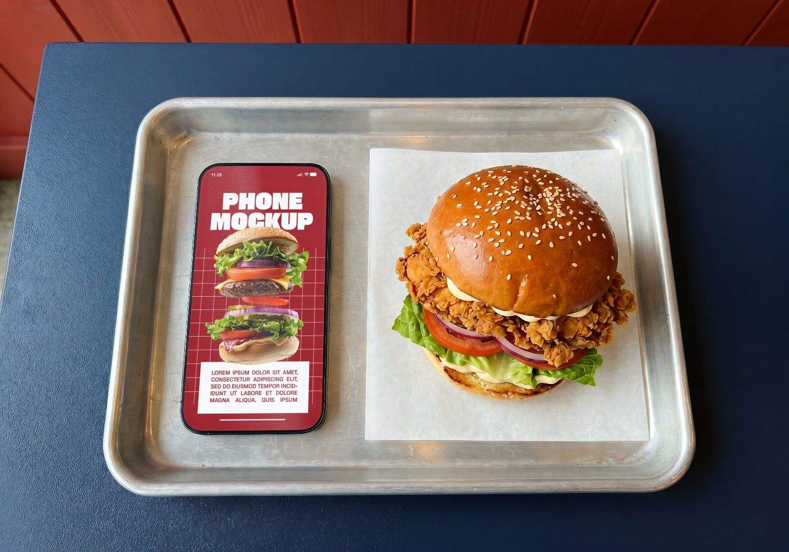 Premium Branding Burger Mockup