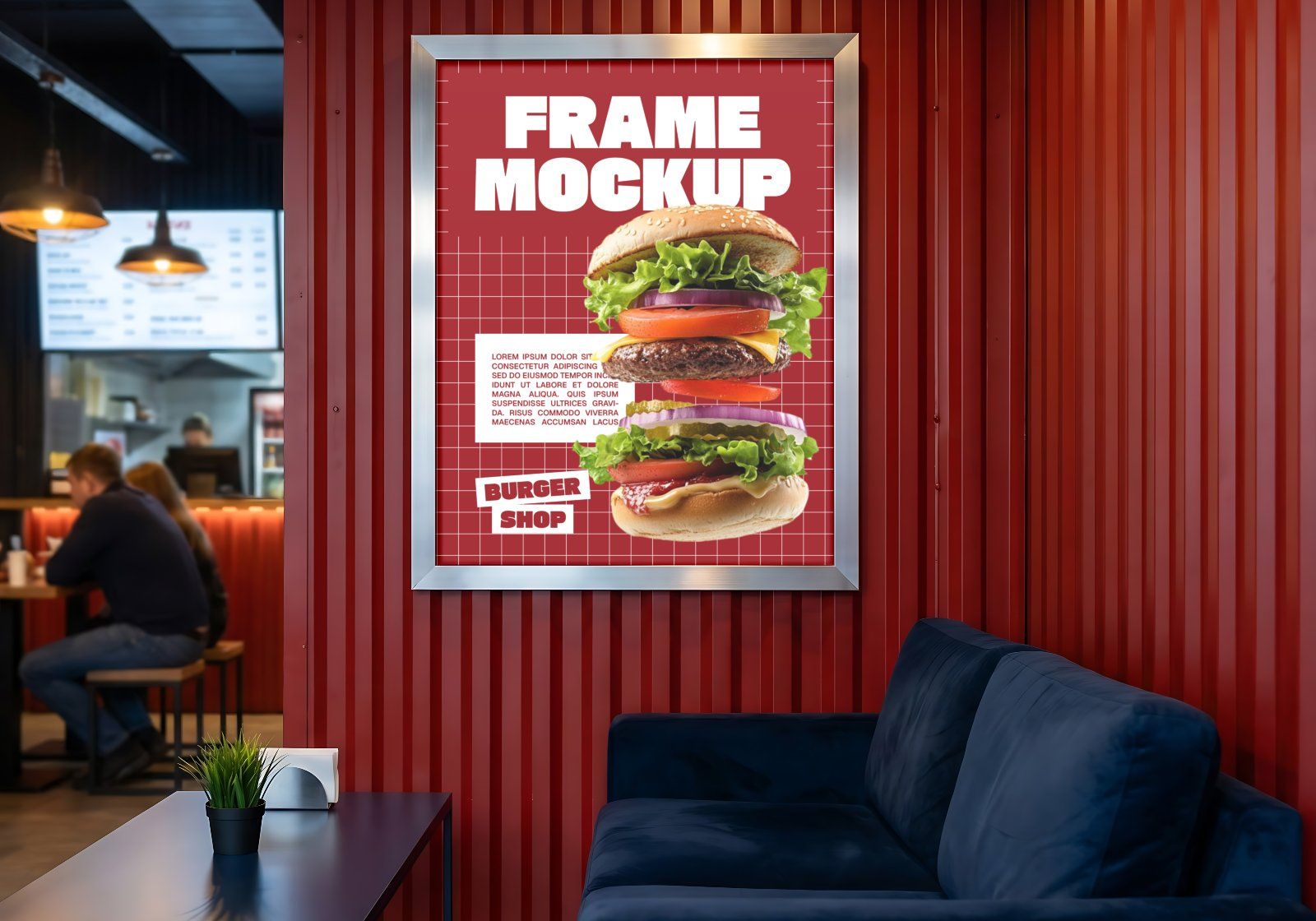 Premium Branding Burger Mockup