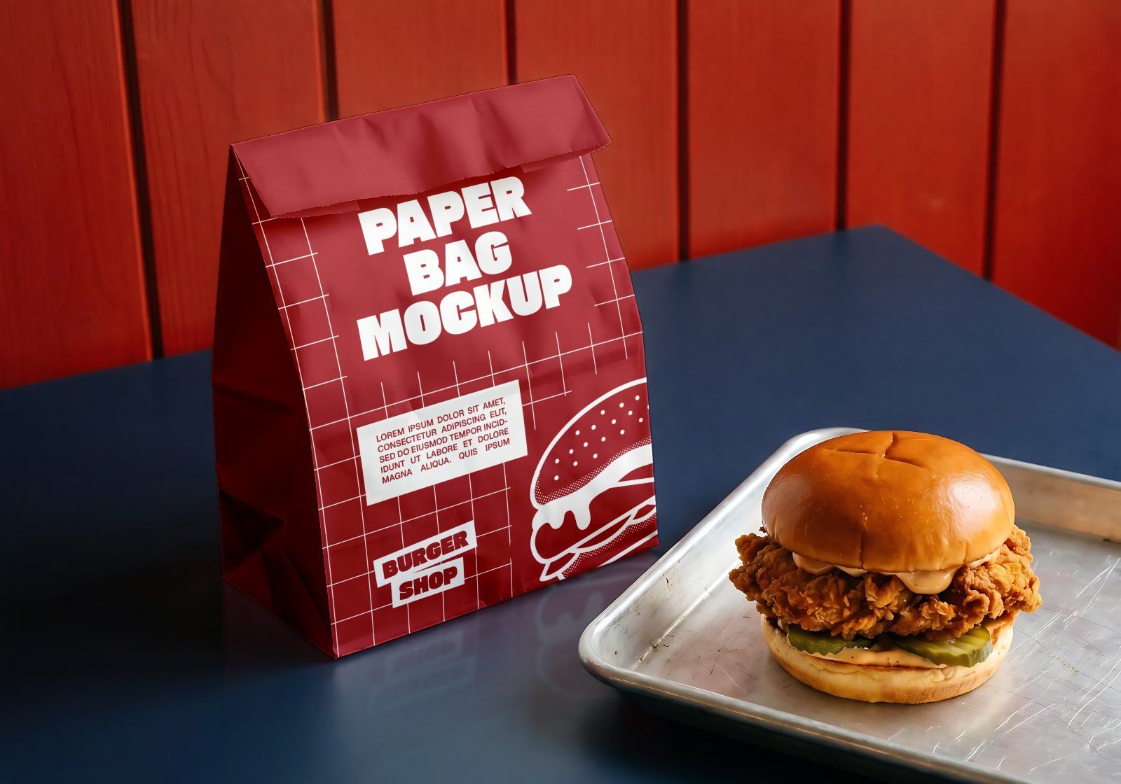 Premium Branding Burger Mockup
