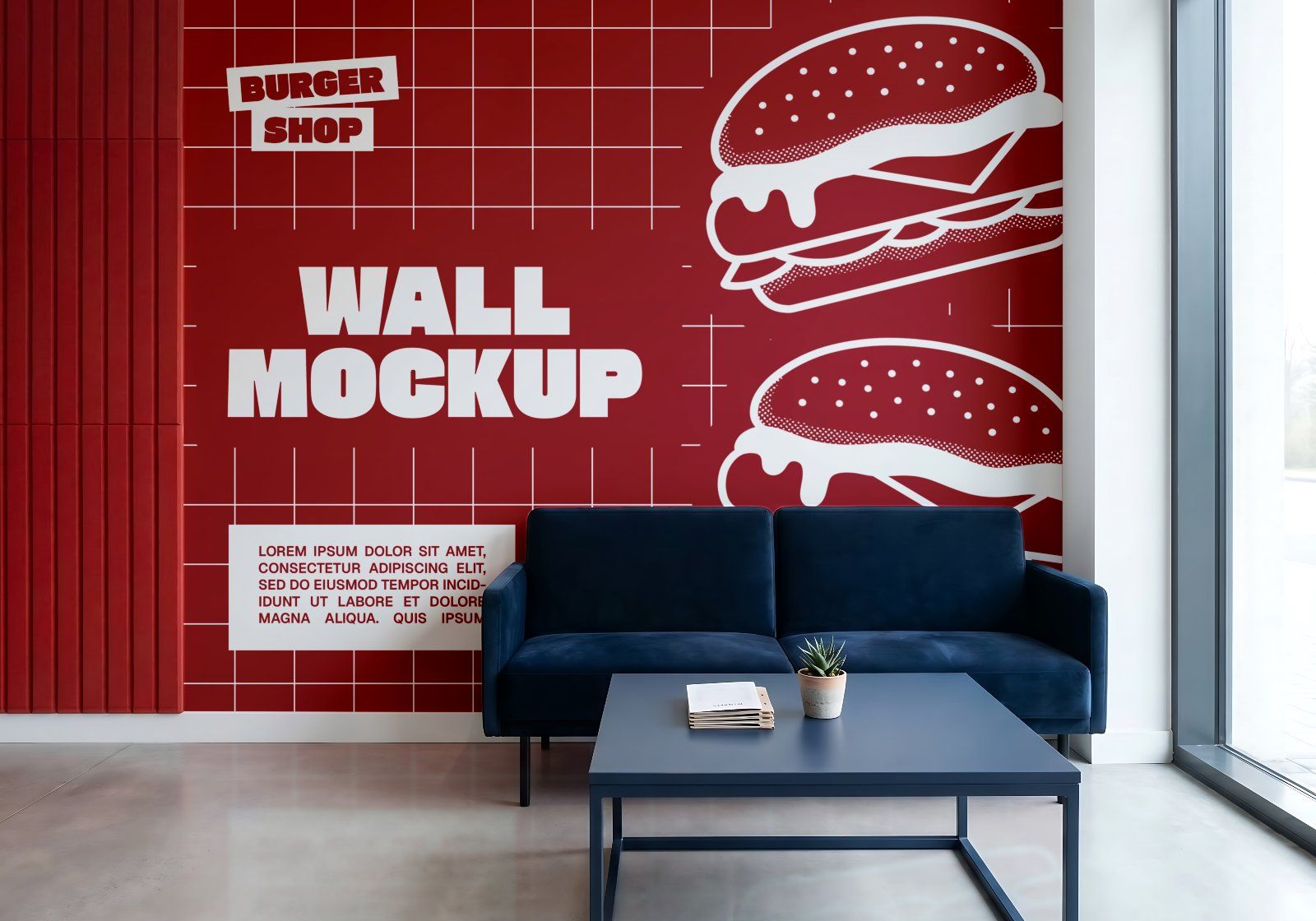 Premium Branding Burger Mockup