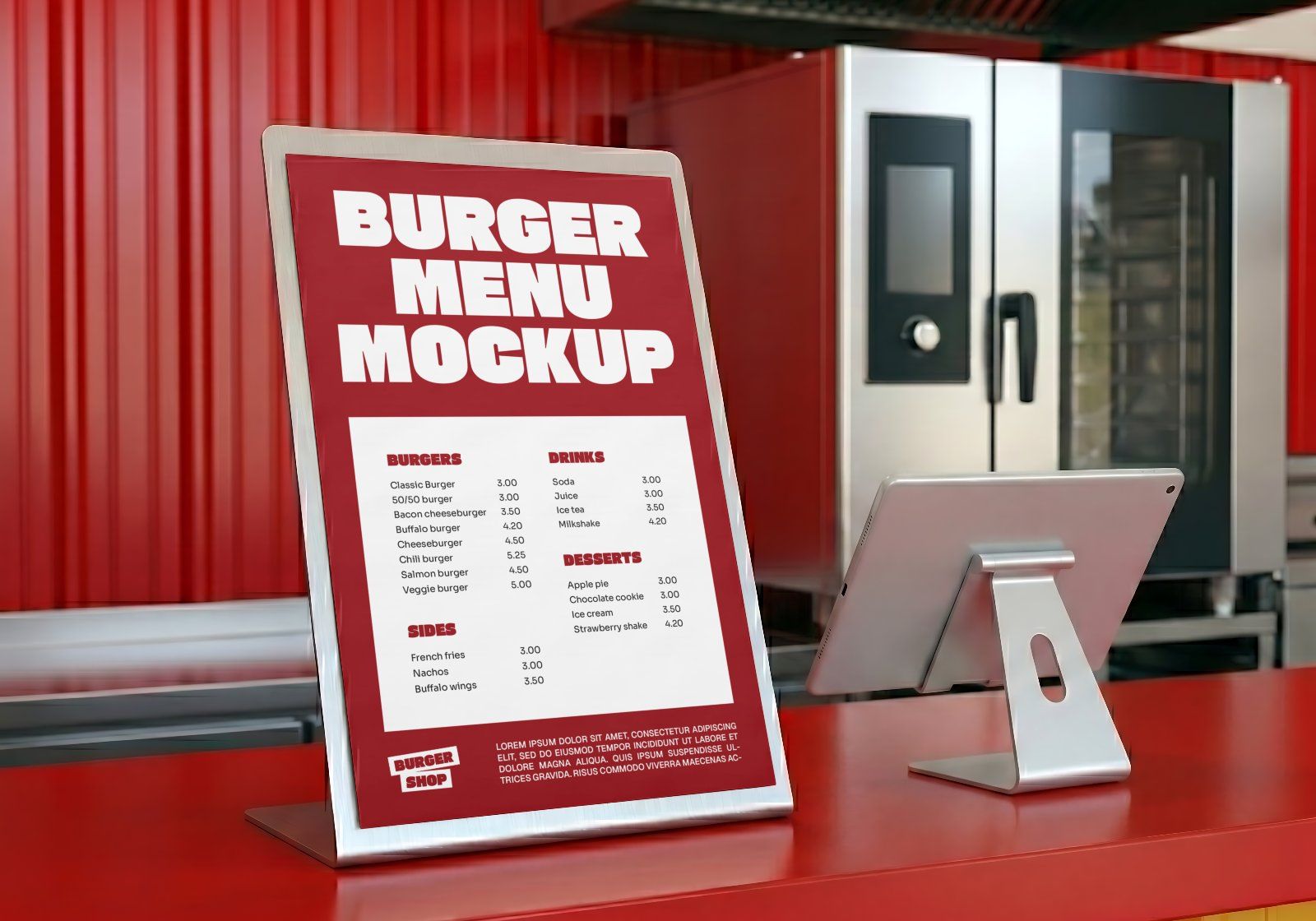 Premium Branding Burger Mockup