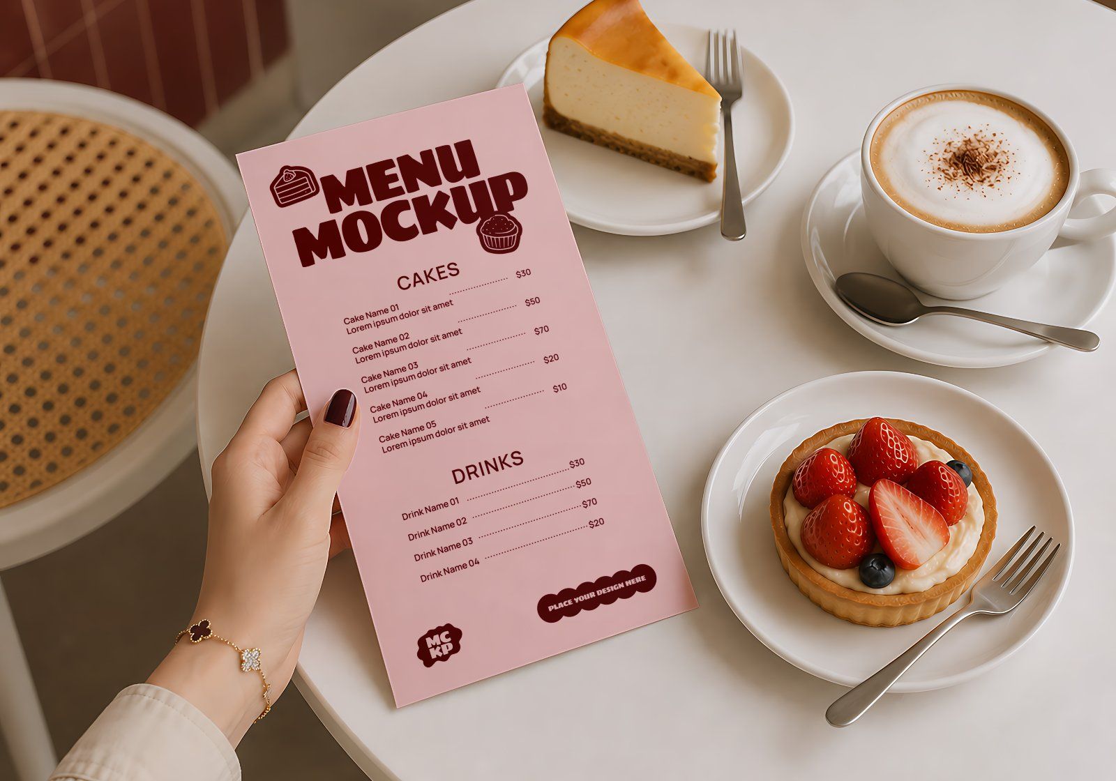 Premium Cake & Coffee Shop Branding Mockup Bundle – 15 Aesthetic PSD Scenes for Bakeries, Cafes