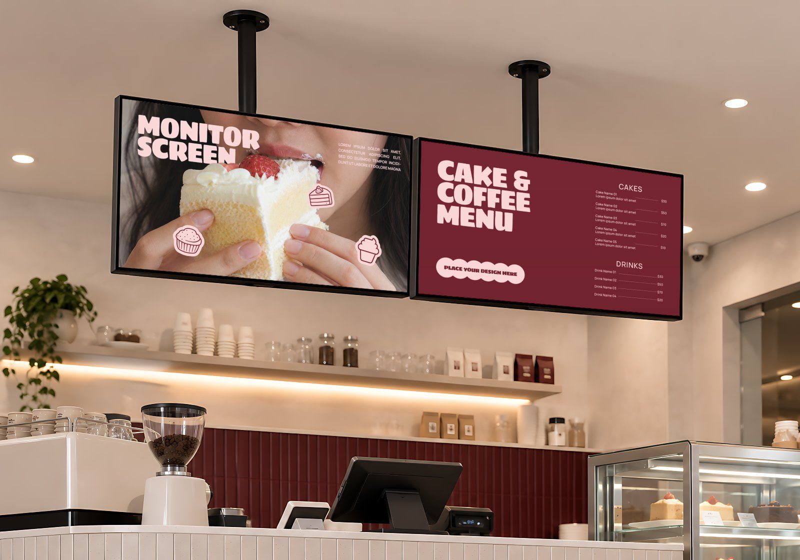 Premium Cake & Coffee Shop Branding Mockup Bundle – 15 Aesthetic PSD Scenes for Bakeries, Cafes