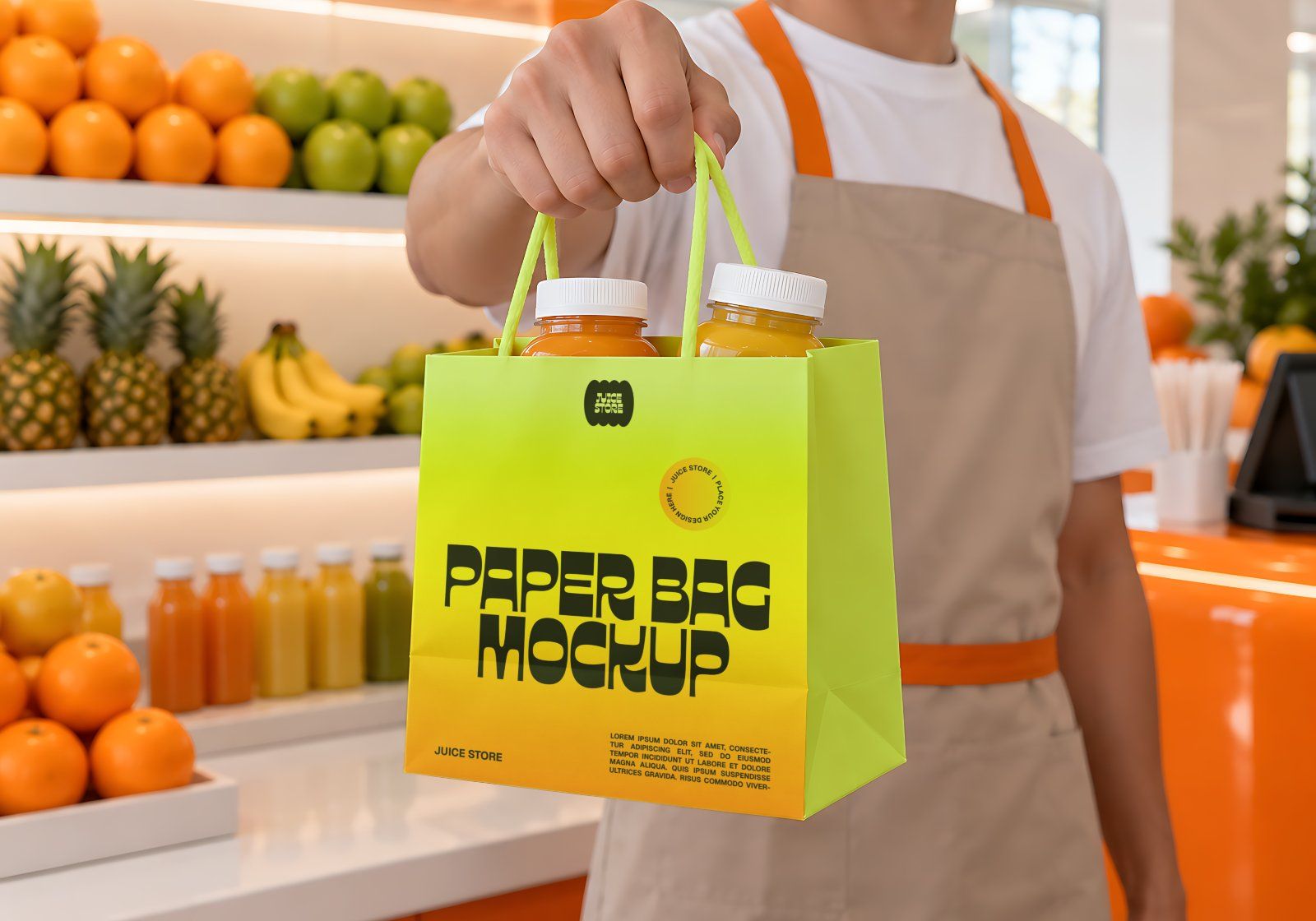 Juice Store Mockup Bundle - Complete Juice Bar & Smoothie Brand Identity PSD — image 7