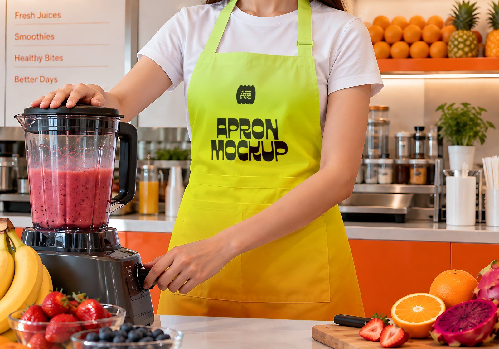 Juice Store Mockup Bundle - Complete Juice Bar & Smoothie Brand Identity PSD — image 13