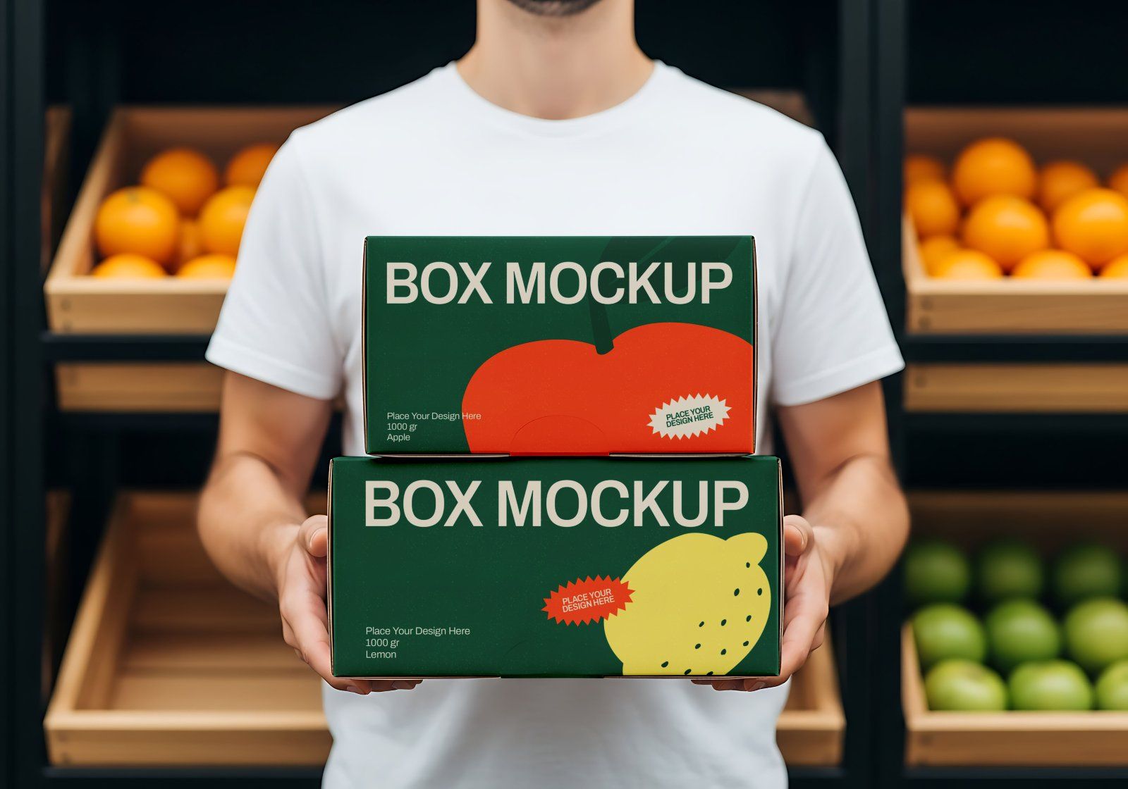 Premium Branding Fruit Market Mockup