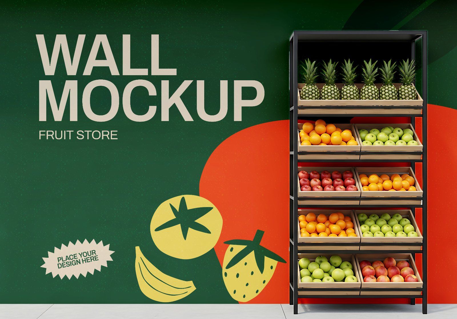 Premium Branding Fruit Market Mockup