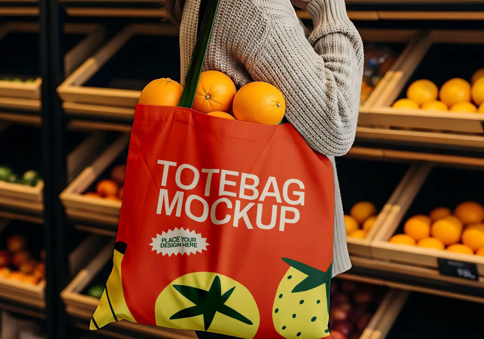 Premium Branding Fruit Market Mockup