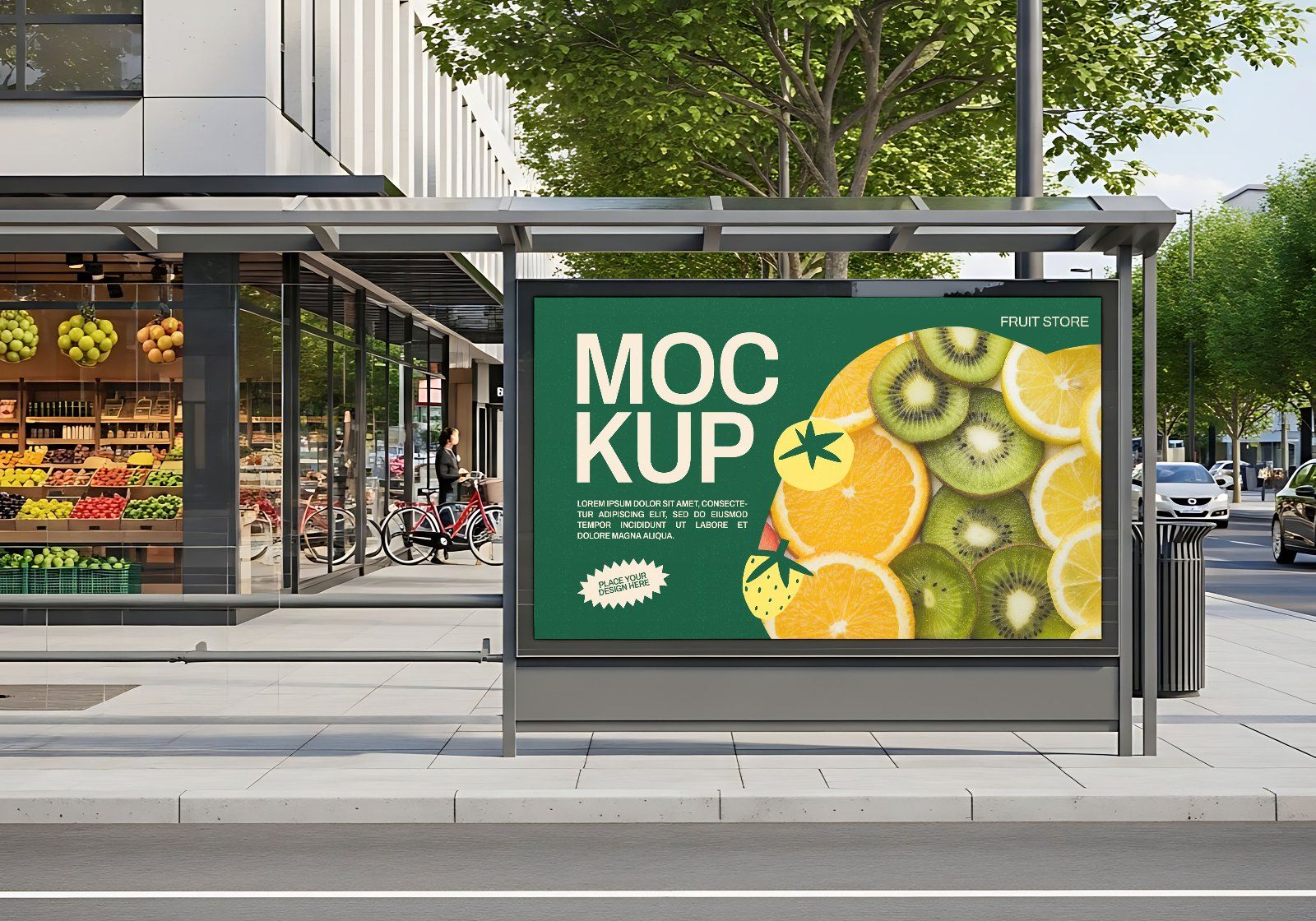 Premium Branding Fruit Market Mockup