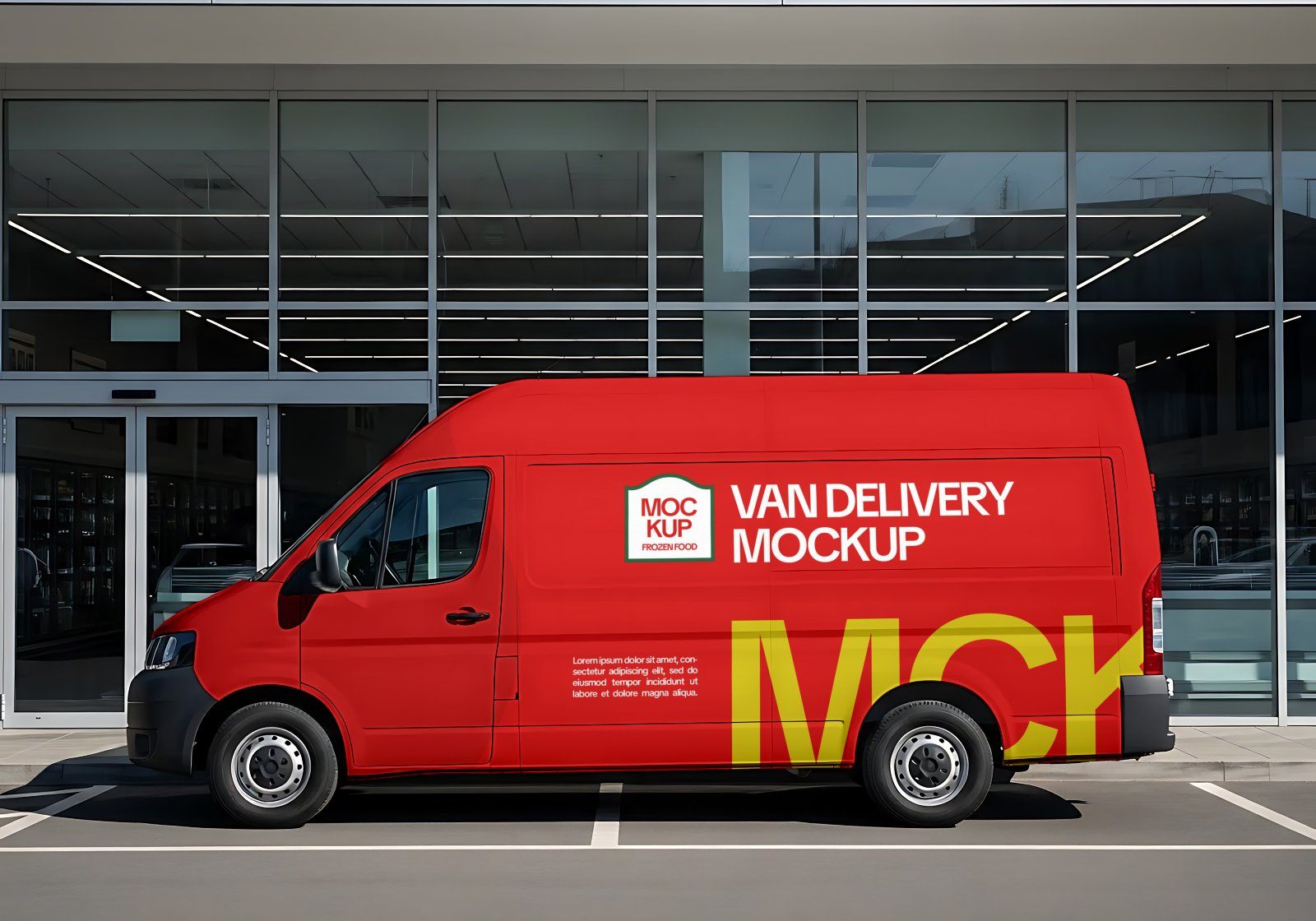 Frozen Food Store Mockup Bundle PSD – Freezer, Packaging & Price Tag Display