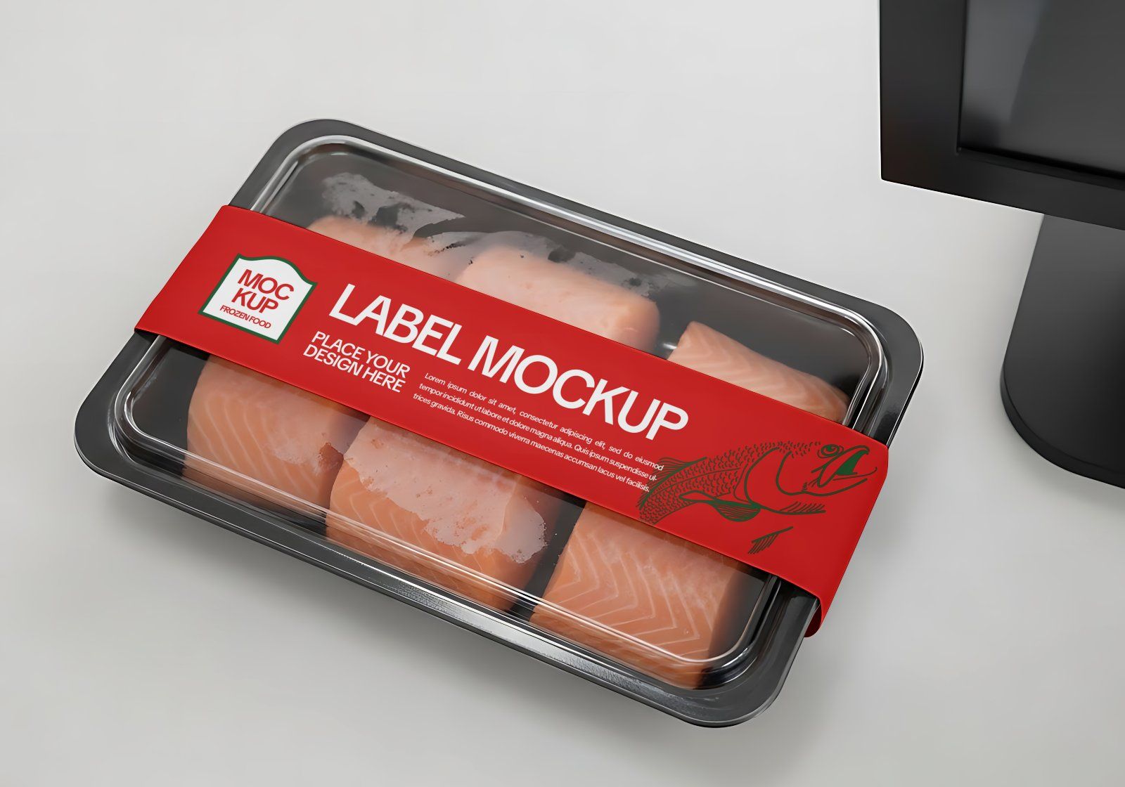 Frozen Food Store Mockup Bundle PSD – Freezer, Packaging & Price Tag Display