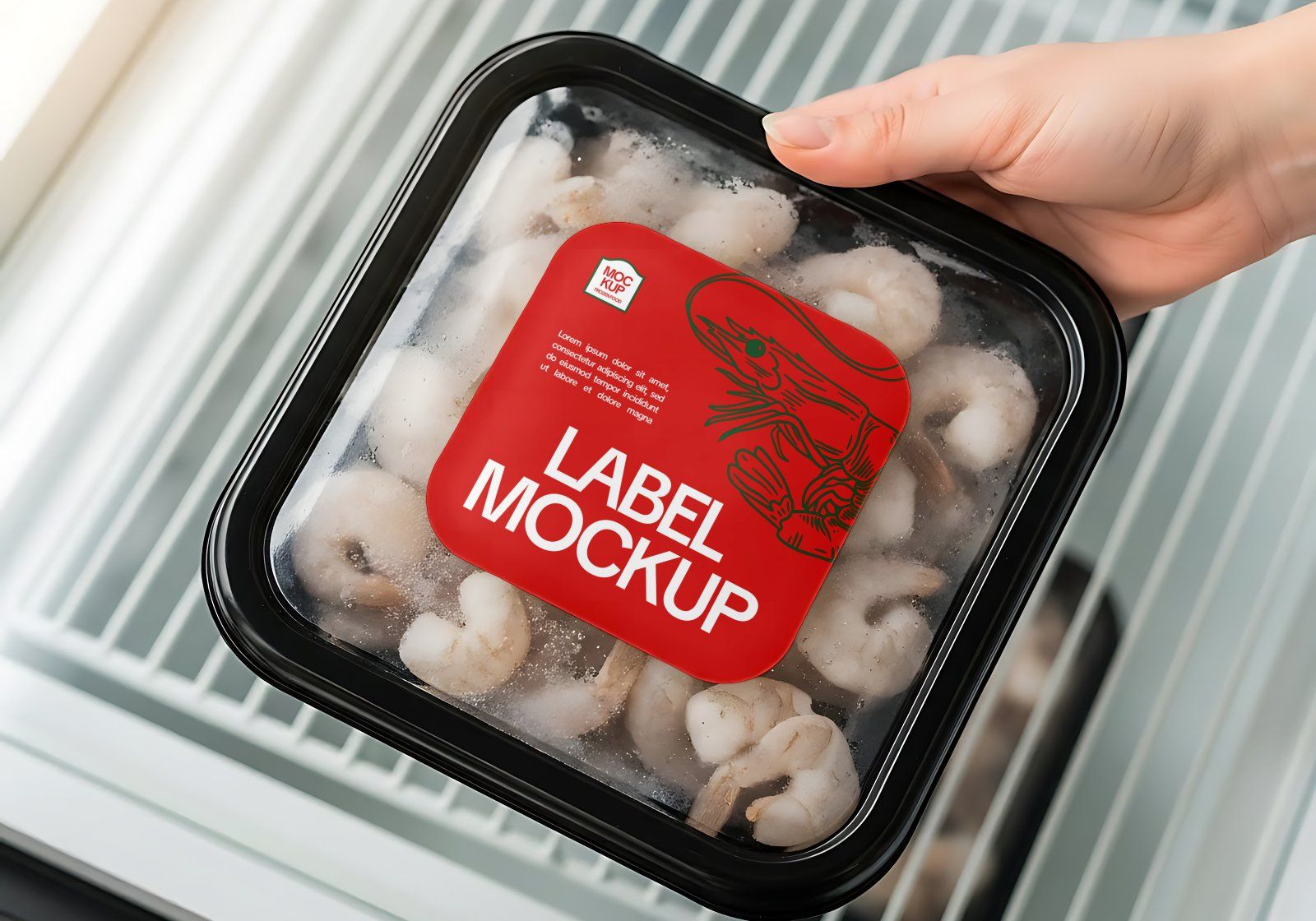 Frozen Food Store Mockup Bundle PSD – Freezer, Packaging & Price Tag Display