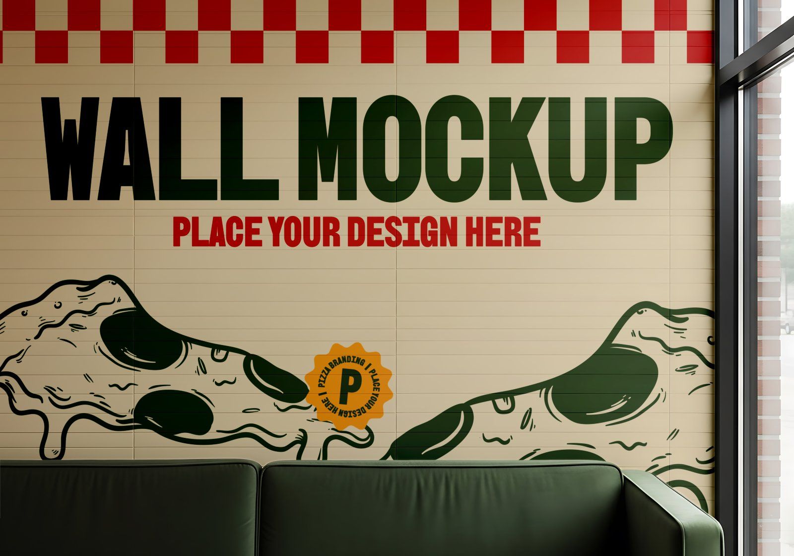 Premium Branding Premium Pizza Store Mockup
