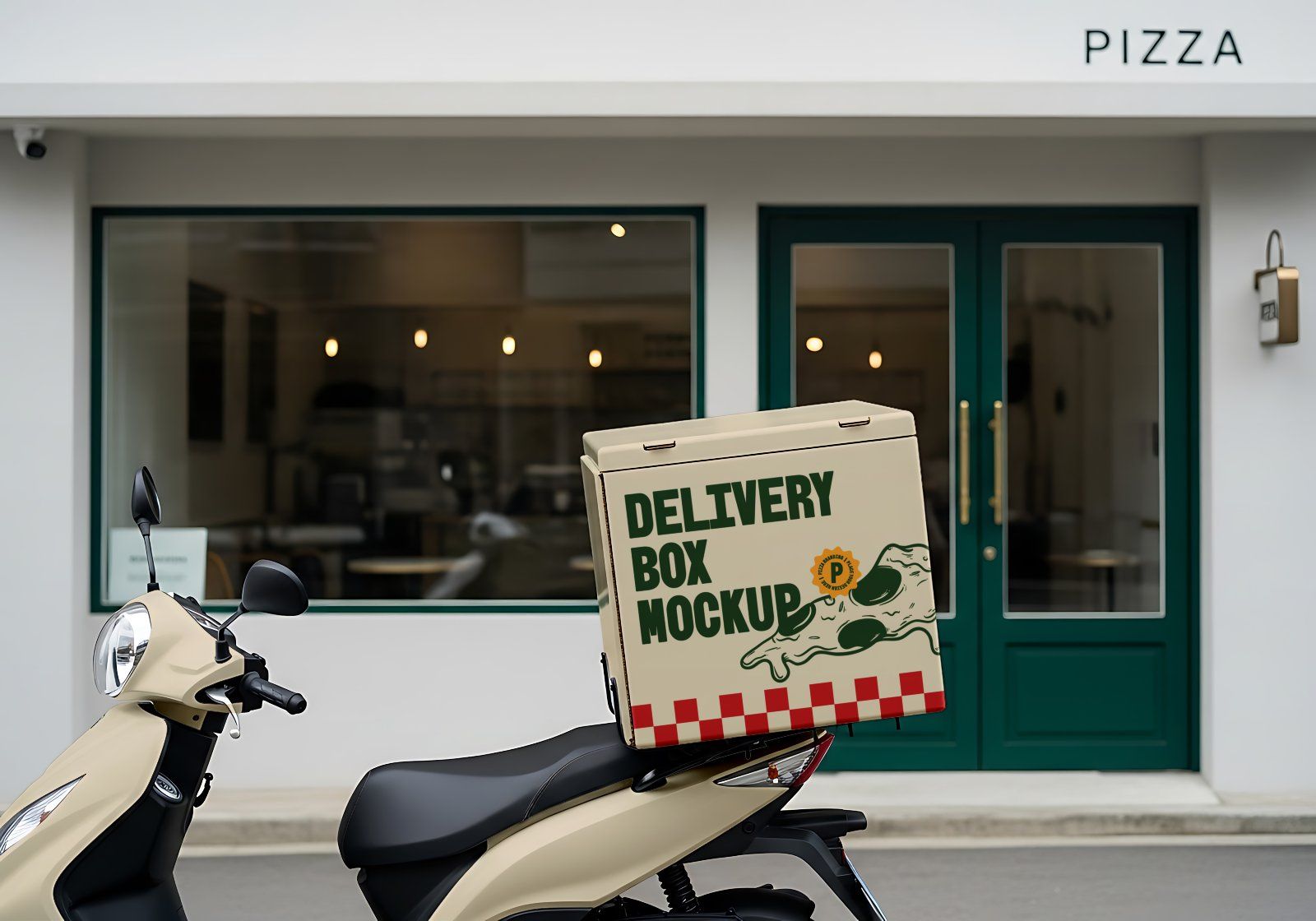 Premium Branding Premium Pizza Store Mockup