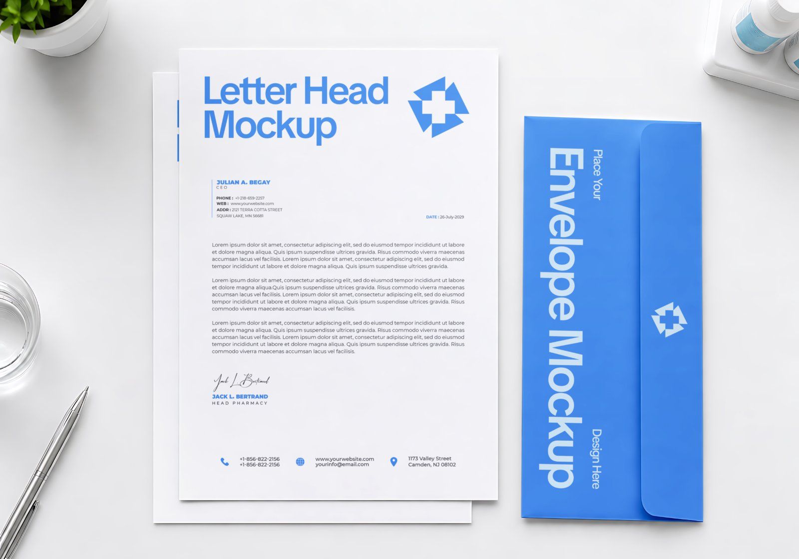 Premium Hospital Branding Mockup Bundle – 15 Professional PSD Scenes for Healthcare & Medical Mega I