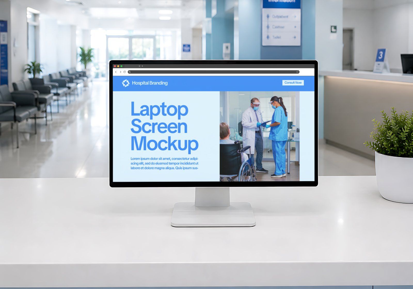 Premium Hospital Branding Mockup Bundle – 15 Professional PSD Scenes for Healthcare & Medical Mega I