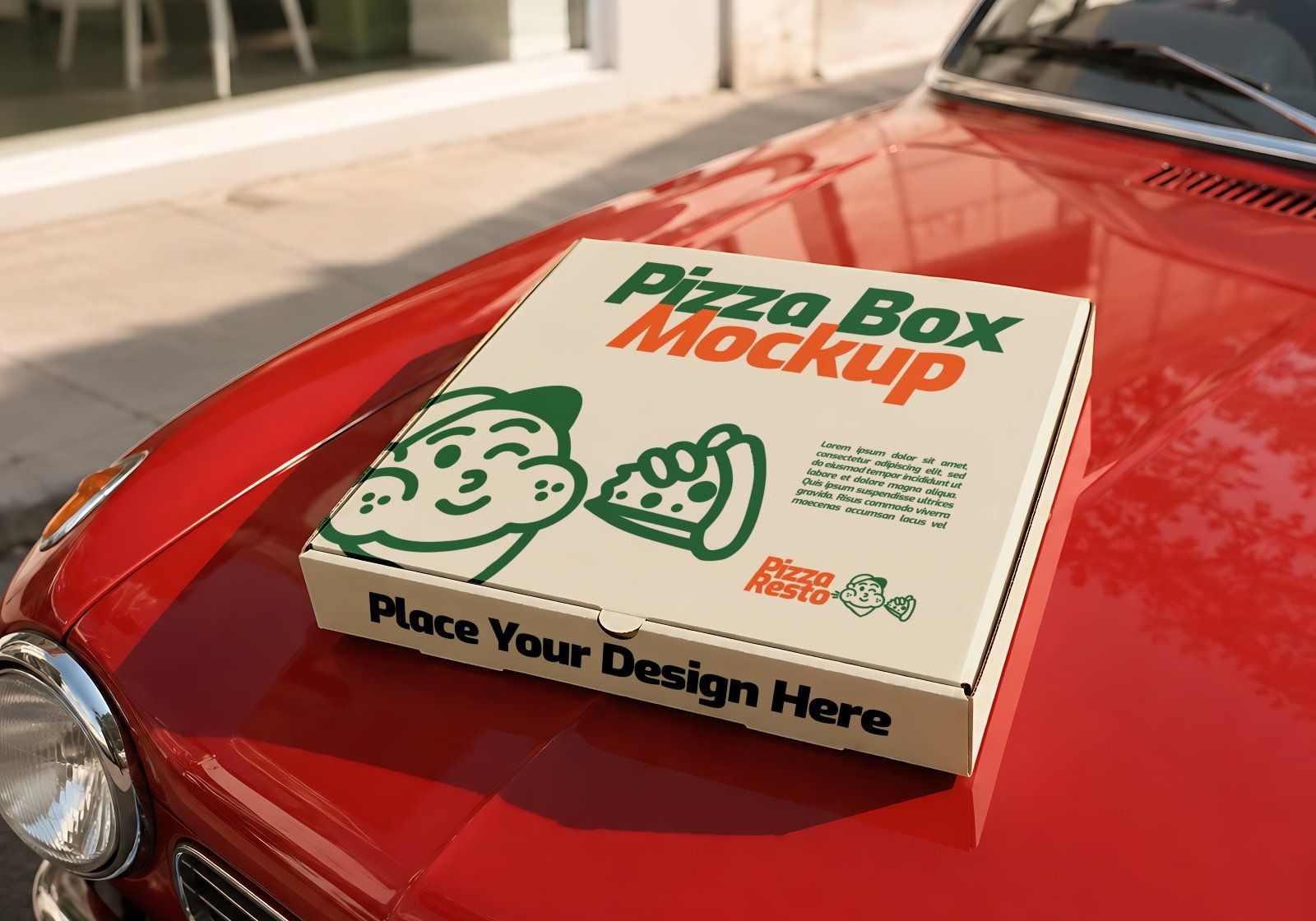 Premium Branding Pizza Mockup