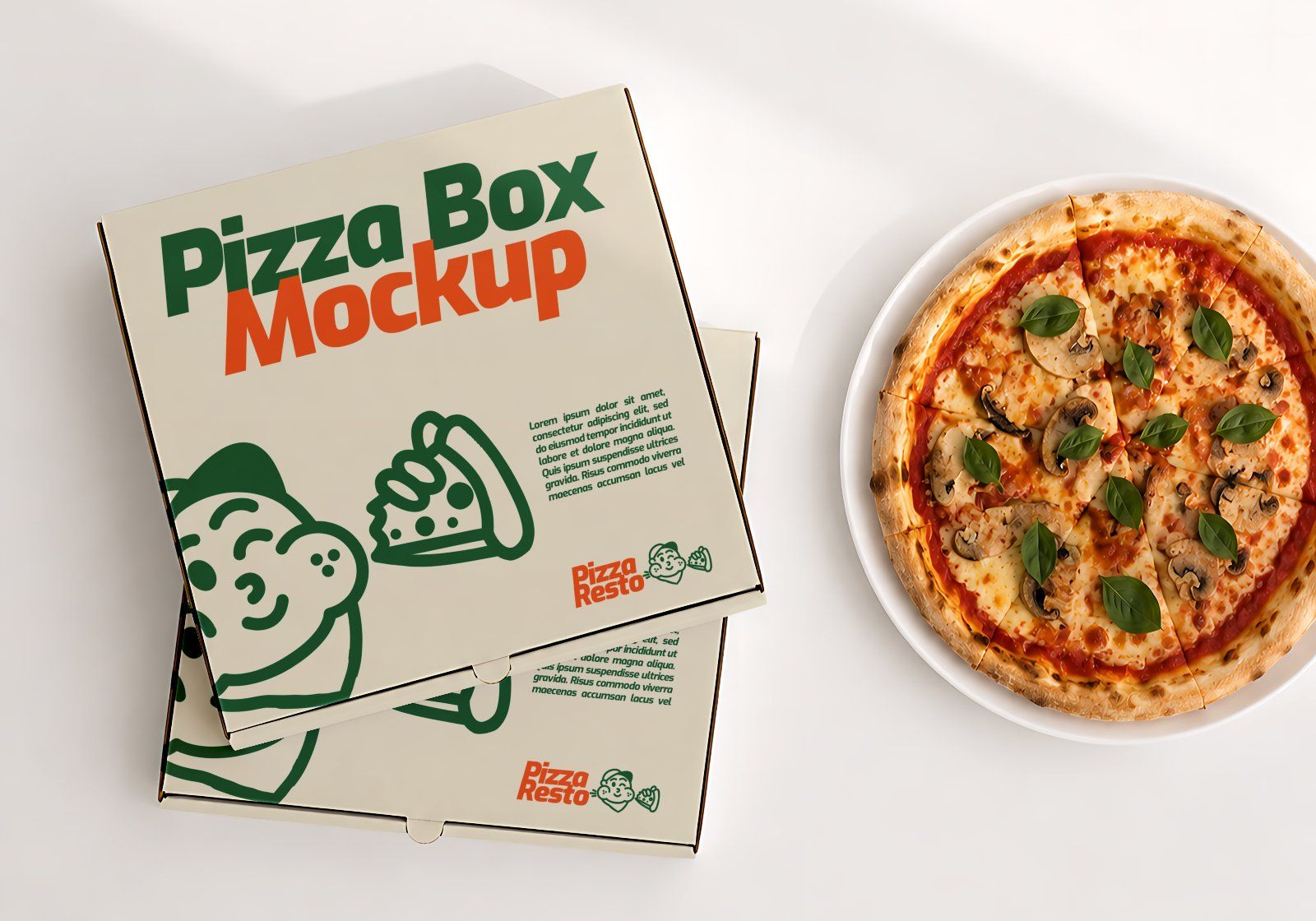 Premium Branding Pizza Mockup