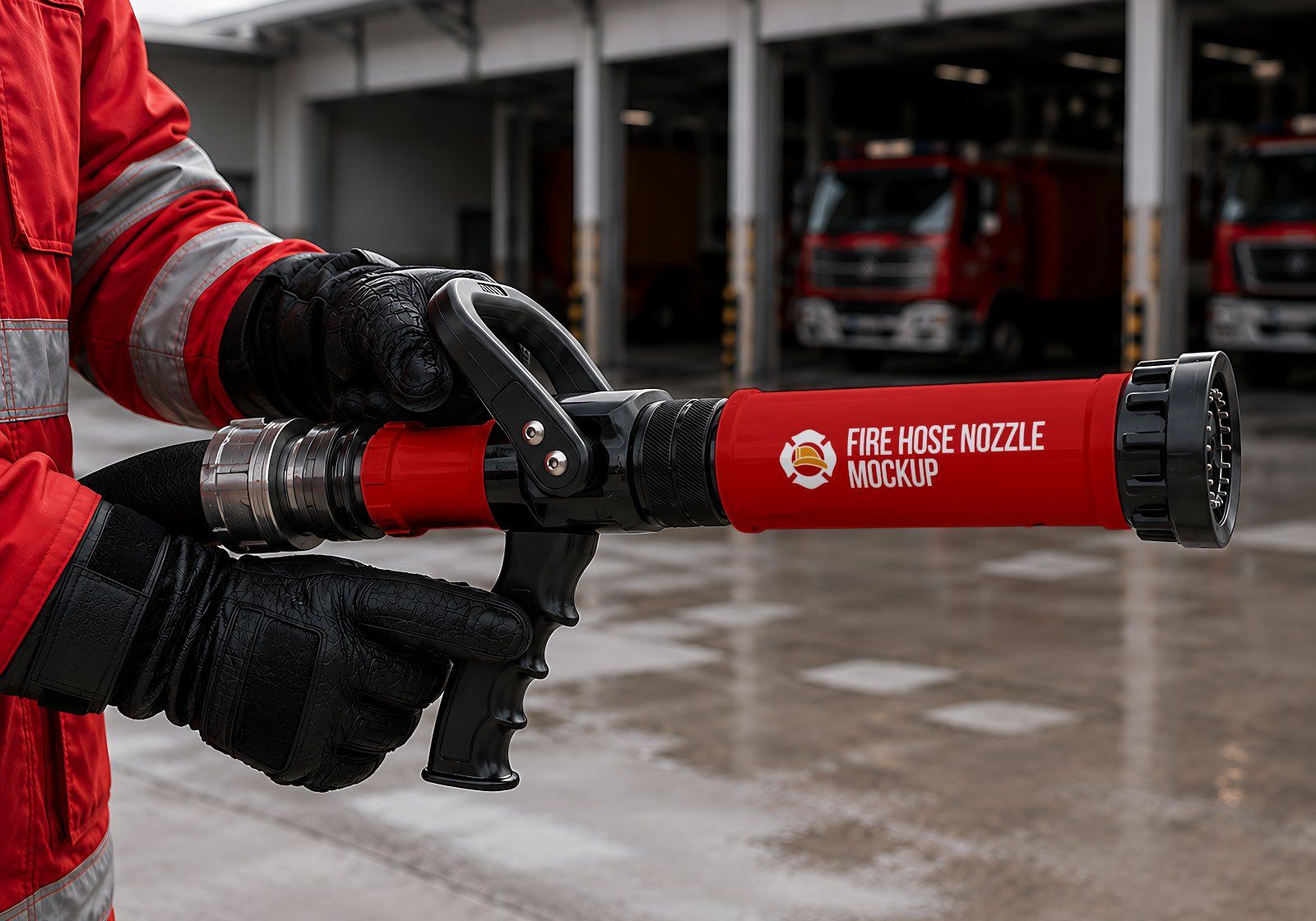 Premium Fire Fighter Branding Mockup Bundle – 15 Rescue PSD Scenes for Emergency Uniforms, Vehicles