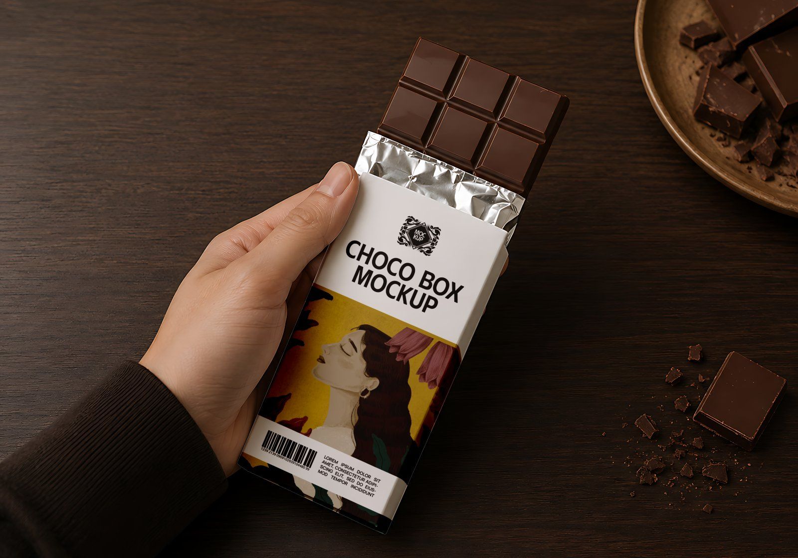 Premium Chocolate Branding Mockup Bundle – 15 Gourmet PSD Scenes for Artisan Packaging, Chocolate Ba