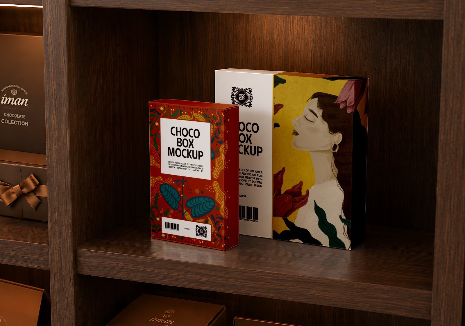 Premium Chocolate Branding Mockup Bundle – 15 Gourmet PSD Scenes for Artisan Packaging, Chocolate Ba