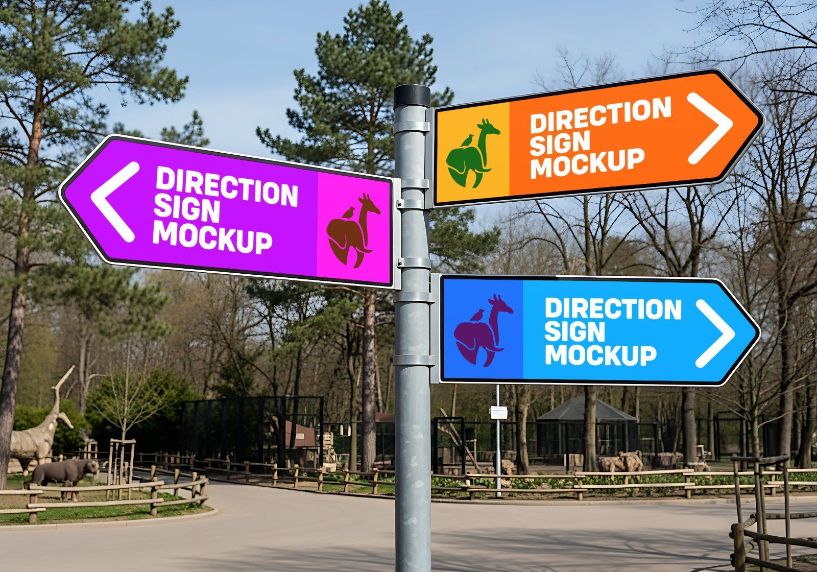 Zoo Branding Mockup Bundle – 15 PSD Templates for Wildlife Park & Animal Conservation Designs