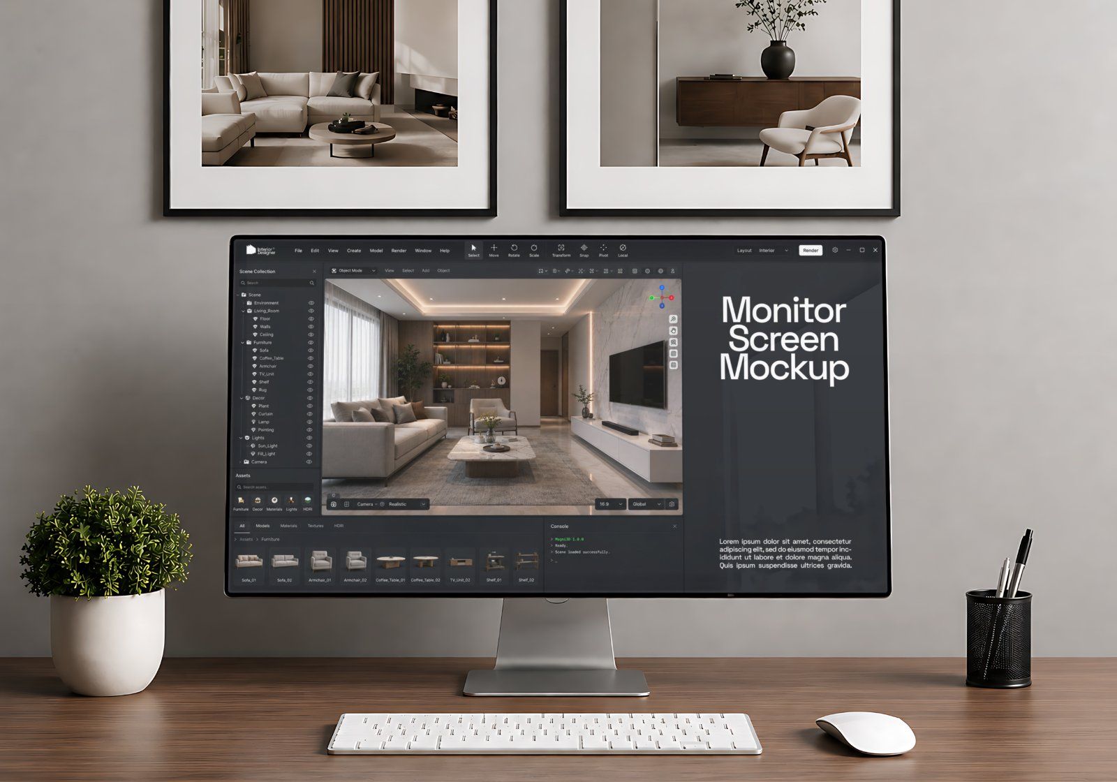 Interior Design Company Mockup Bundle - 15 PSD Templates  Interior Designer & Architecture Firm Bran — image 17