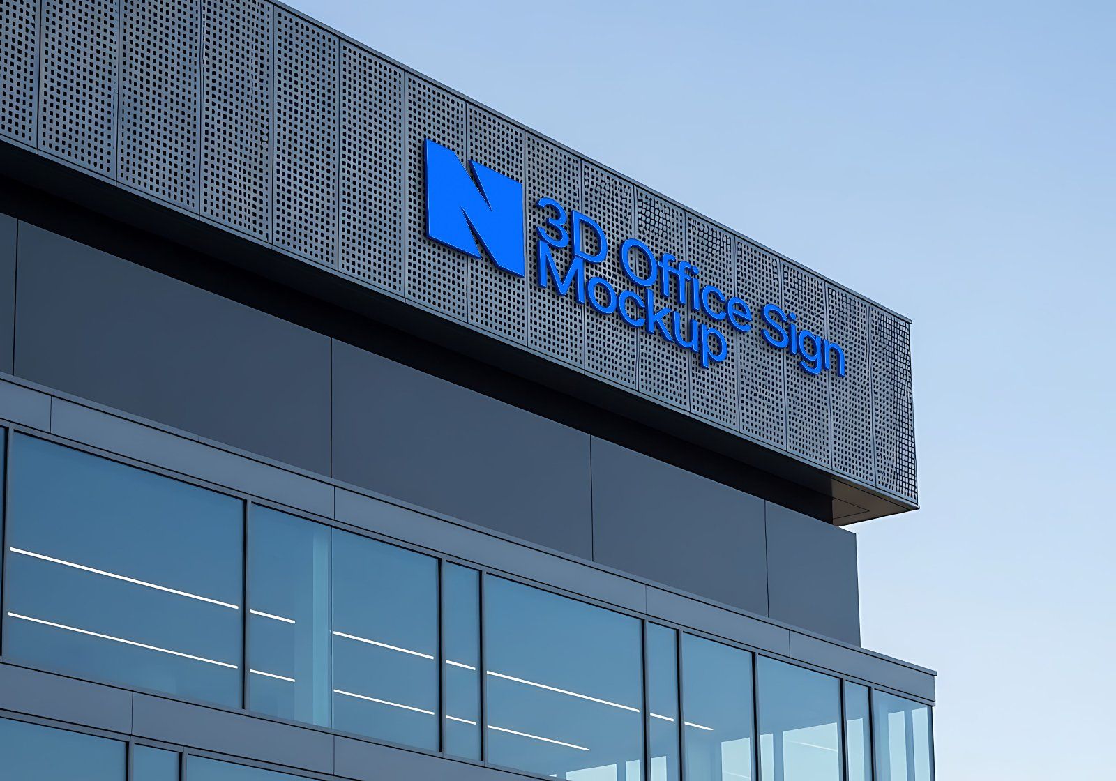 Premium Branding Office News Building Mockup