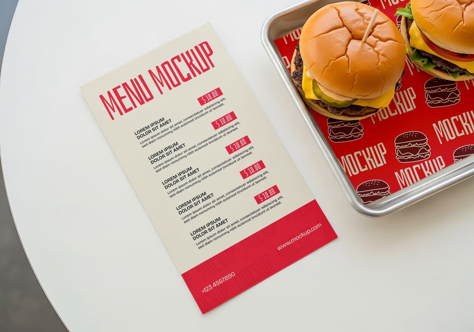 Premium Branding Burger Store Mockup