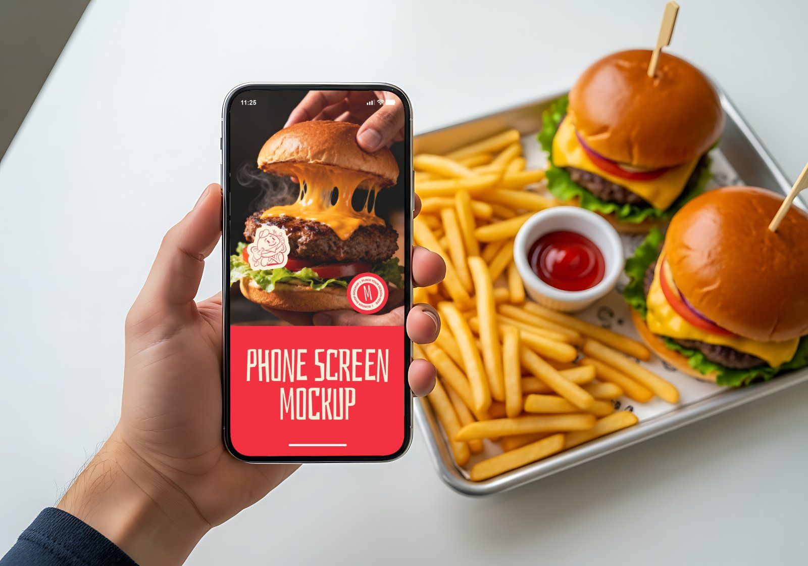 Premium Branding Burger Store Mockup