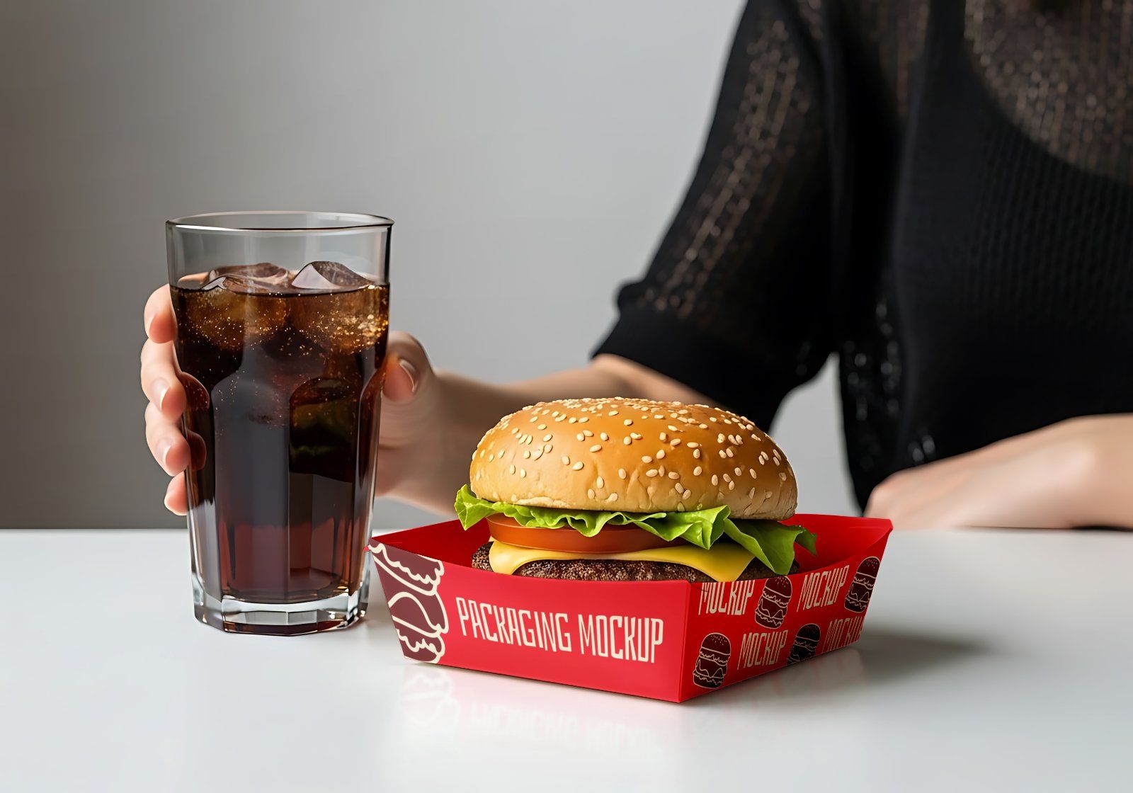Premium Branding Burger Store Mockup