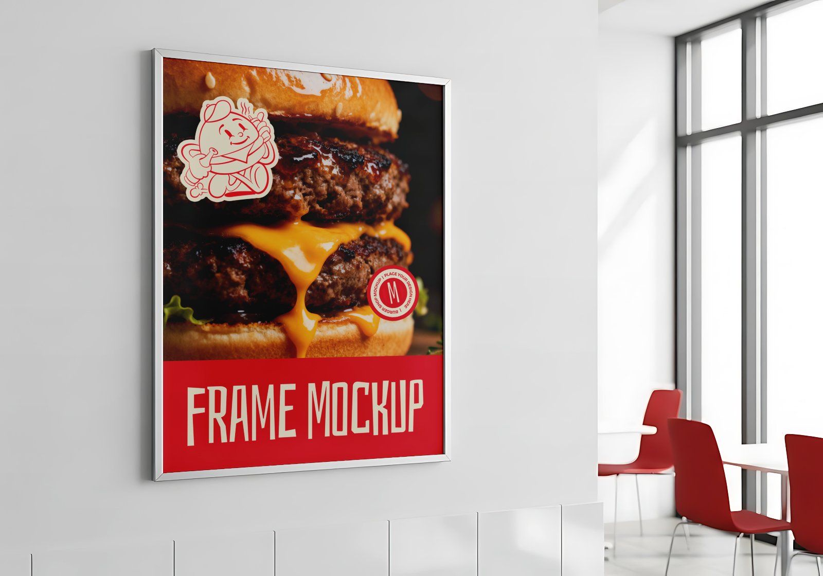 Premium Branding Burger Store Mockup