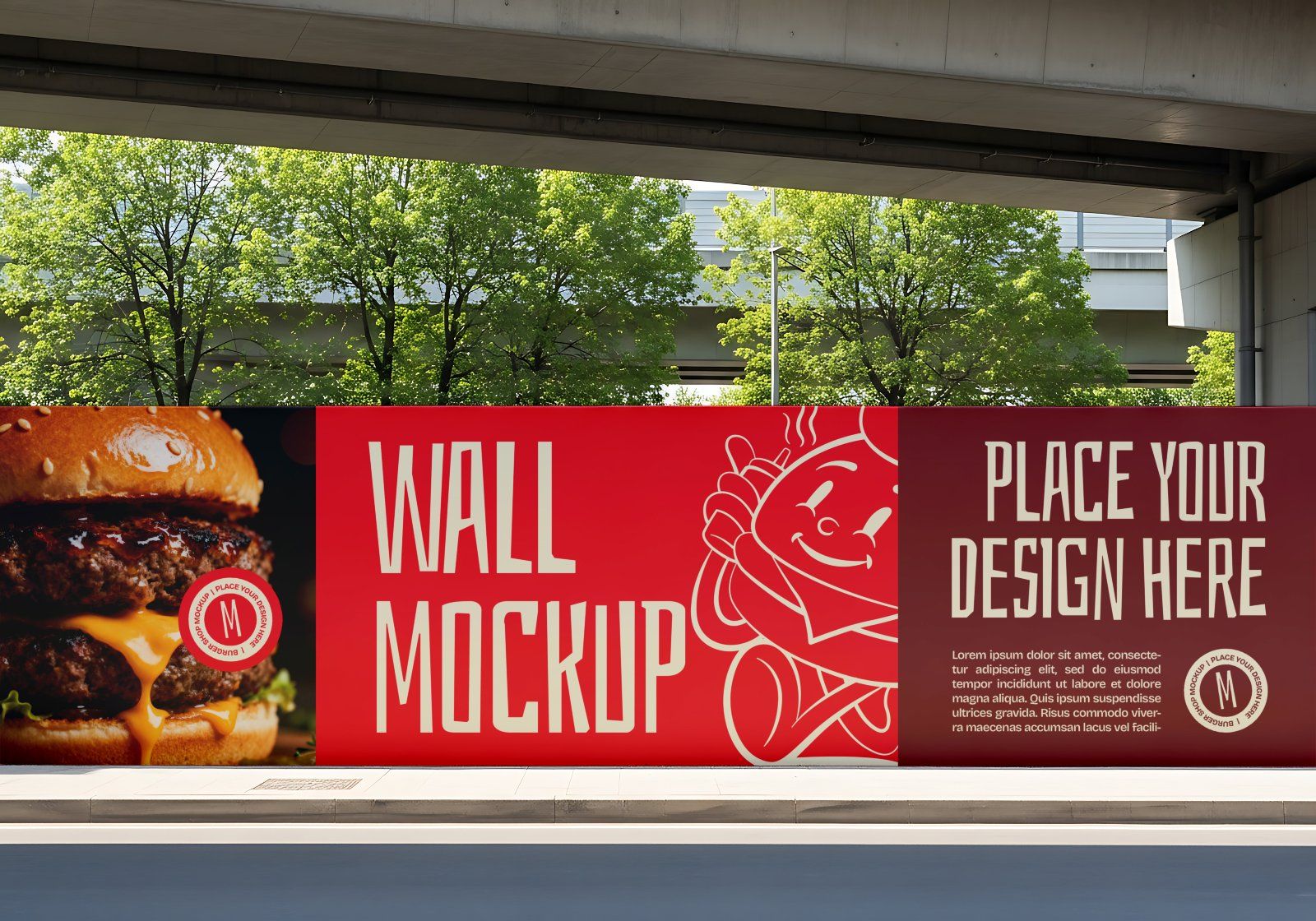 Premium Branding Burger Store Mockup
