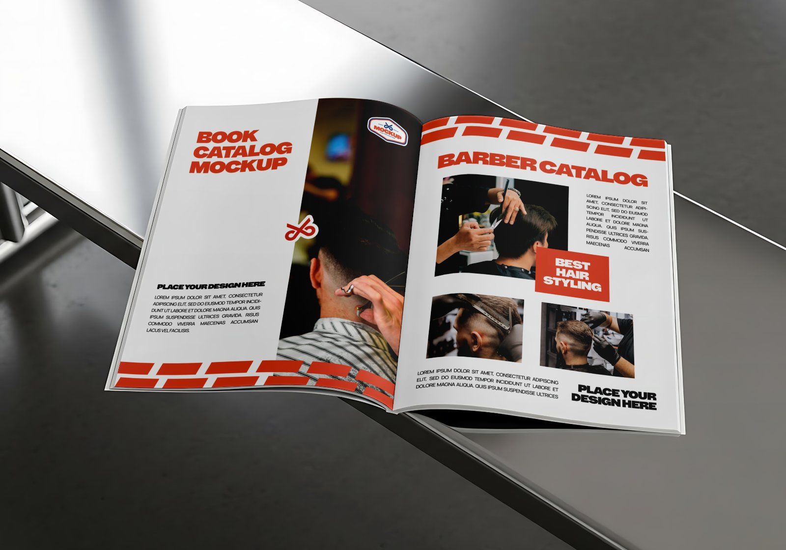 Barbershop Mockup Bundle – 15 Premium PSD for Barber Branding & Grooming Products