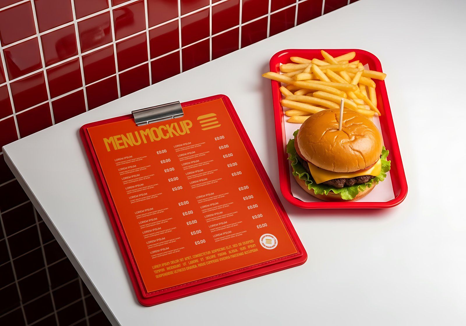 Premium Branding Premium Burger Store Mockup