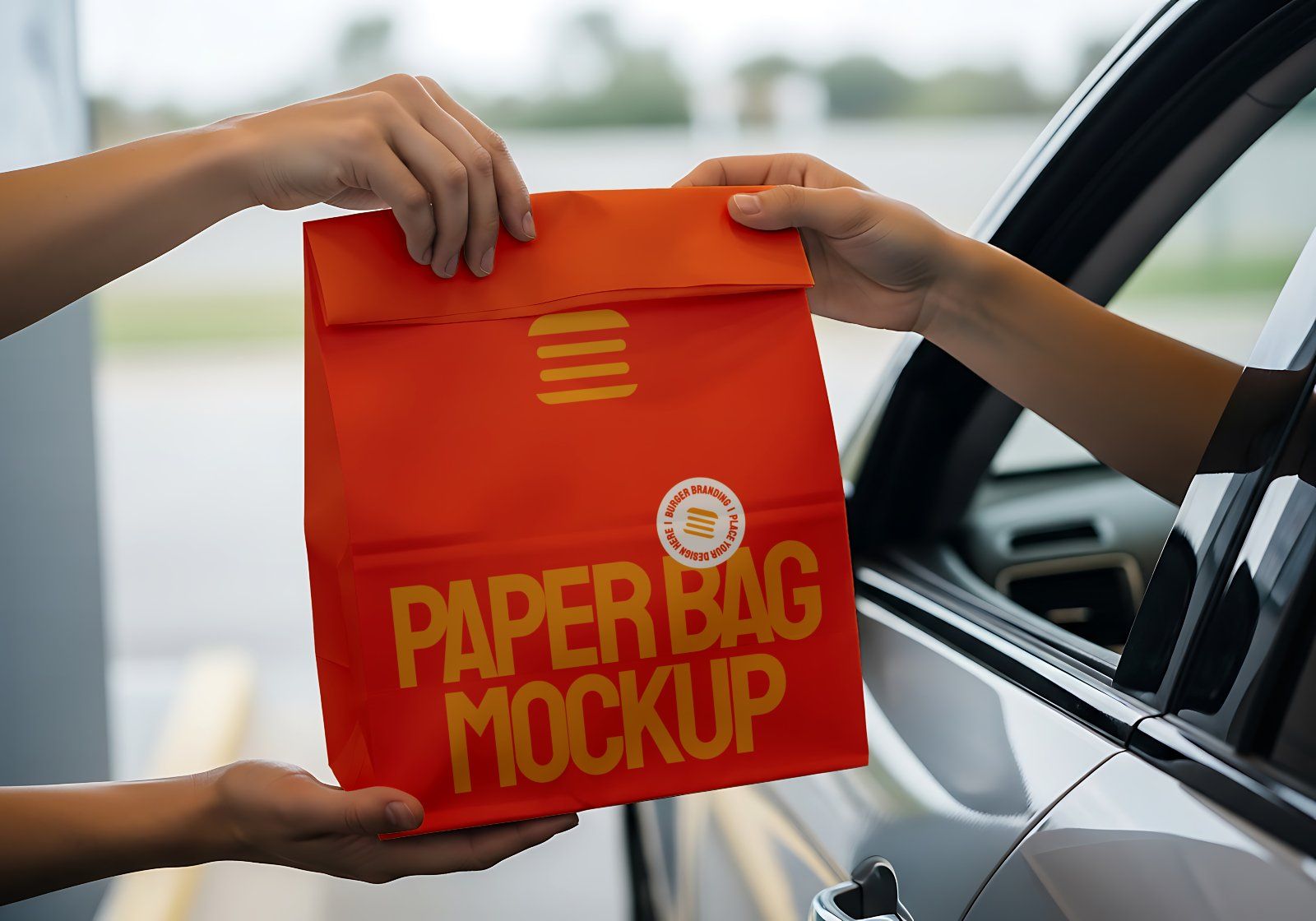 Premium Branding Premium Burger Store Mockup