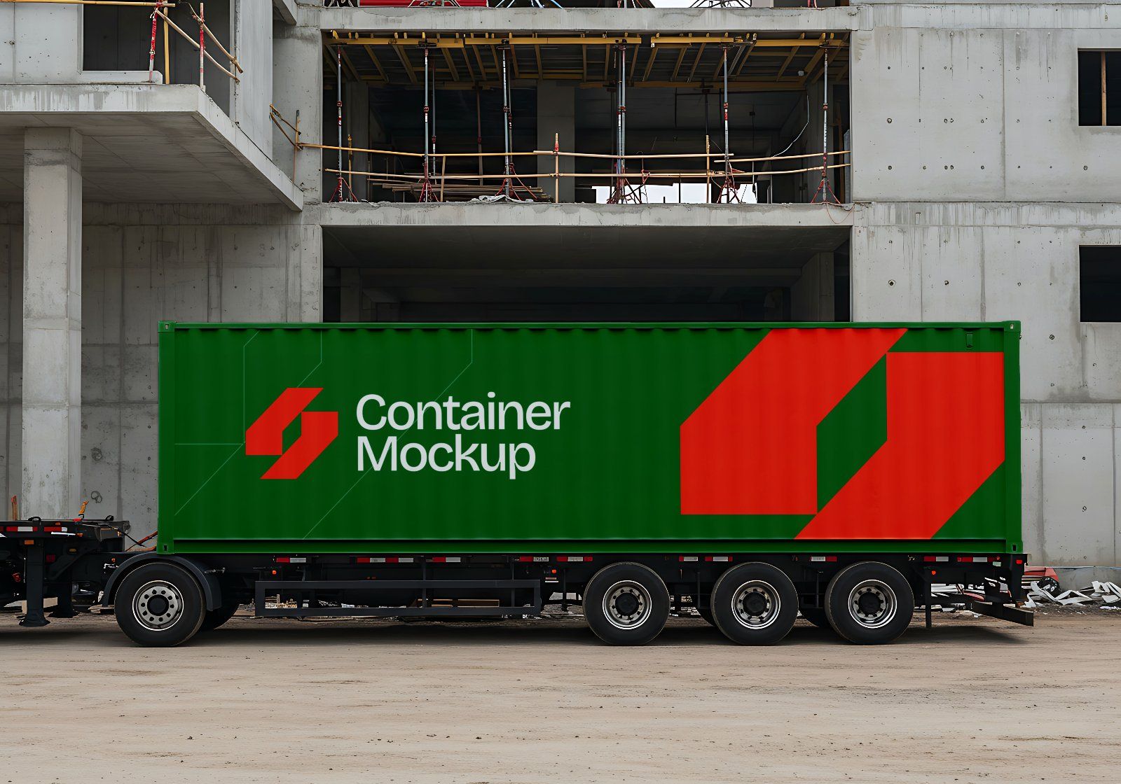 15 Contractor Branding Mockups – PSD Helmet, Sketch Paper, Banner, Uniform & Container Kit