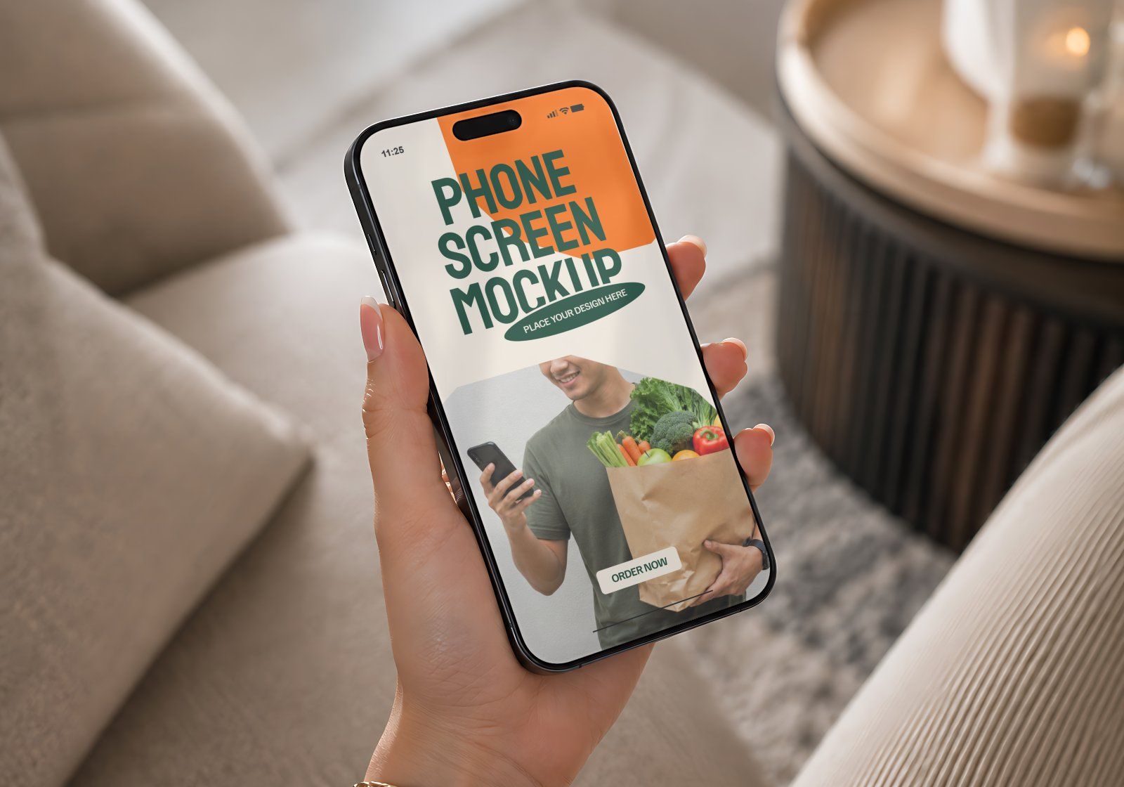 Premium Online Groceries Branding Mockup Bundle – 15 Fresh PSD Scenes for Supermarket Delivery