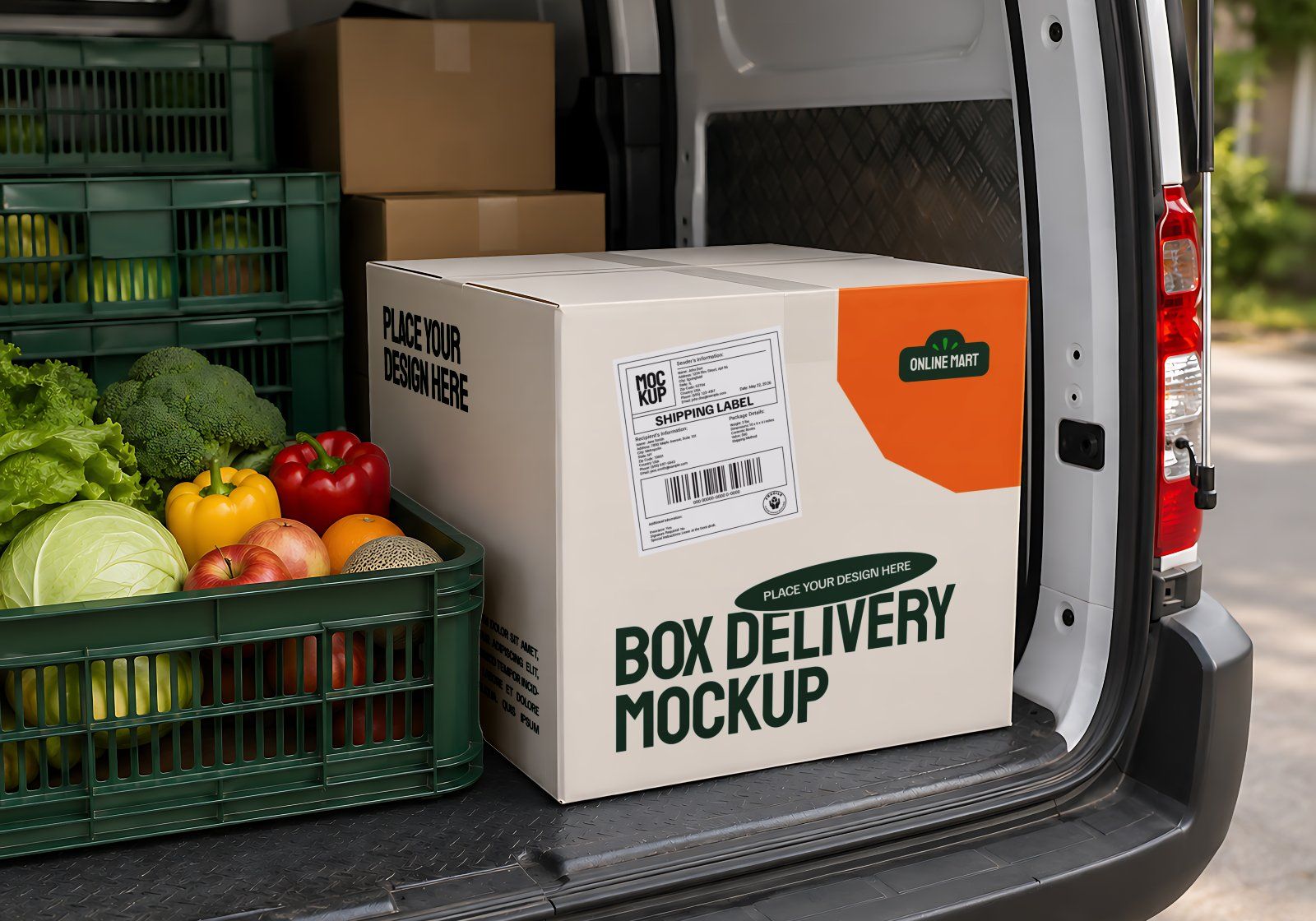 Premium Online Groceries Branding Mockup Bundle – 15 Fresh PSD Scenes for Supermarket Delivery