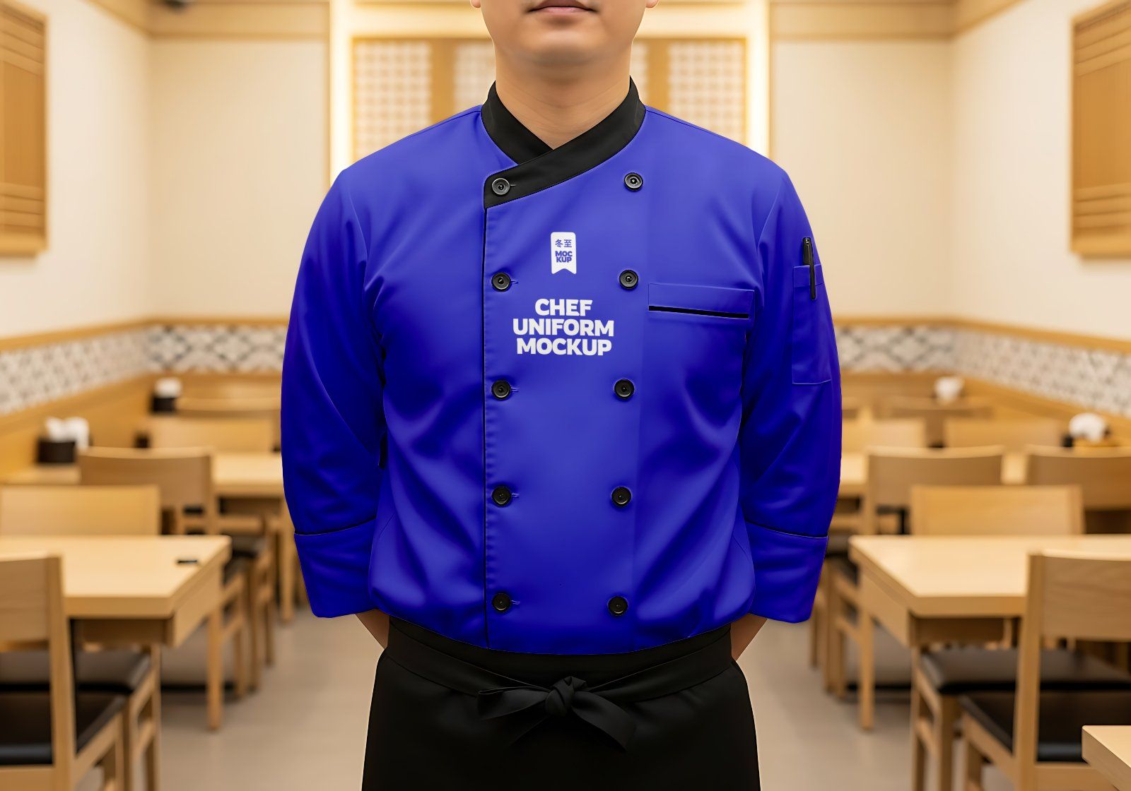 Premium Branding Red Korean Restaurant Mockup