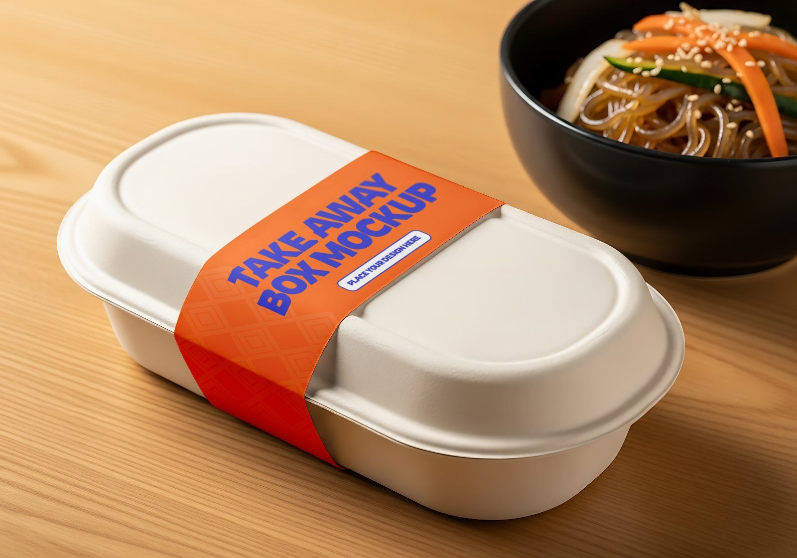 Premium Branding Red Korean Restaurant Mockup