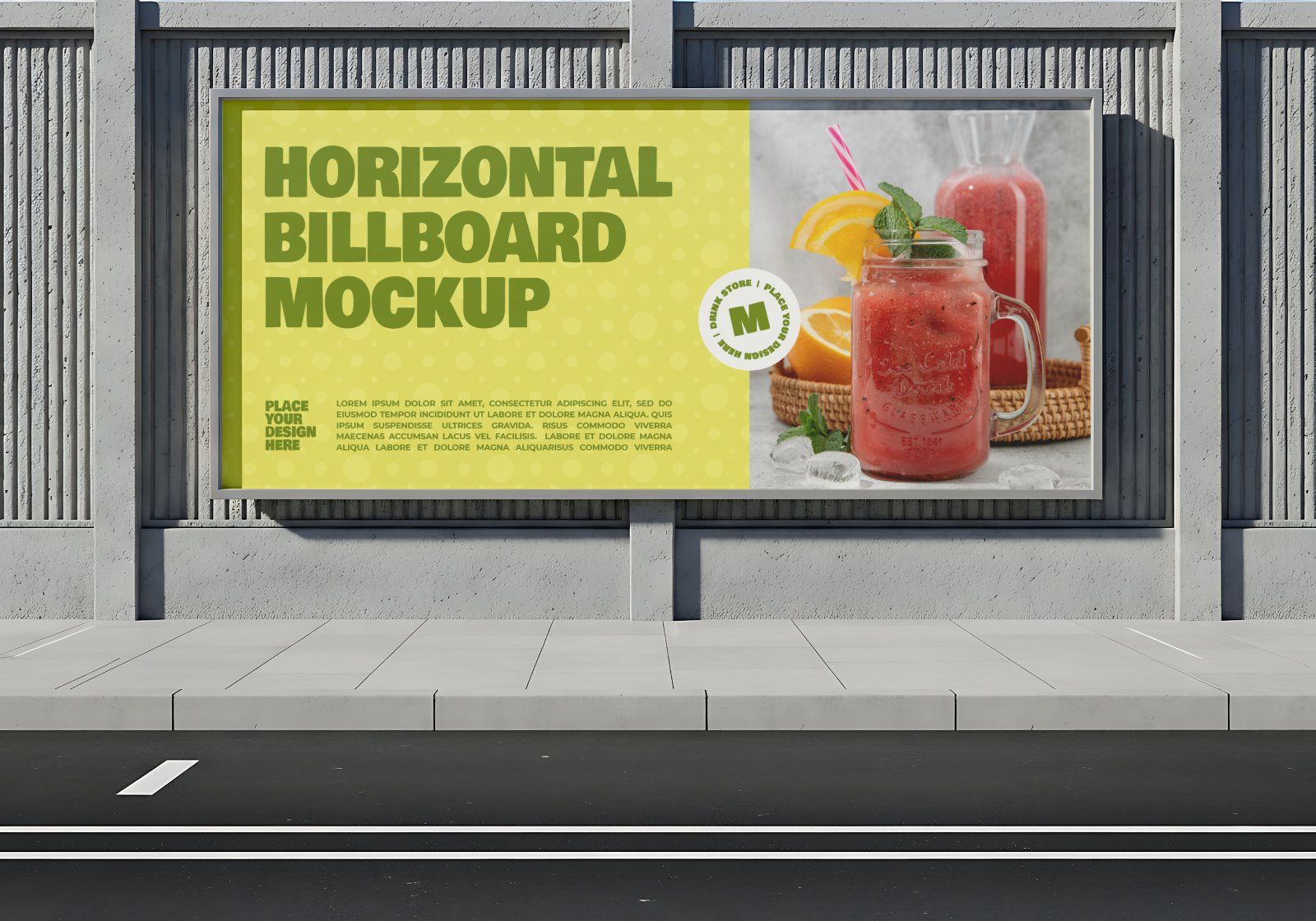 Premium Branding Drinking Store Mockup