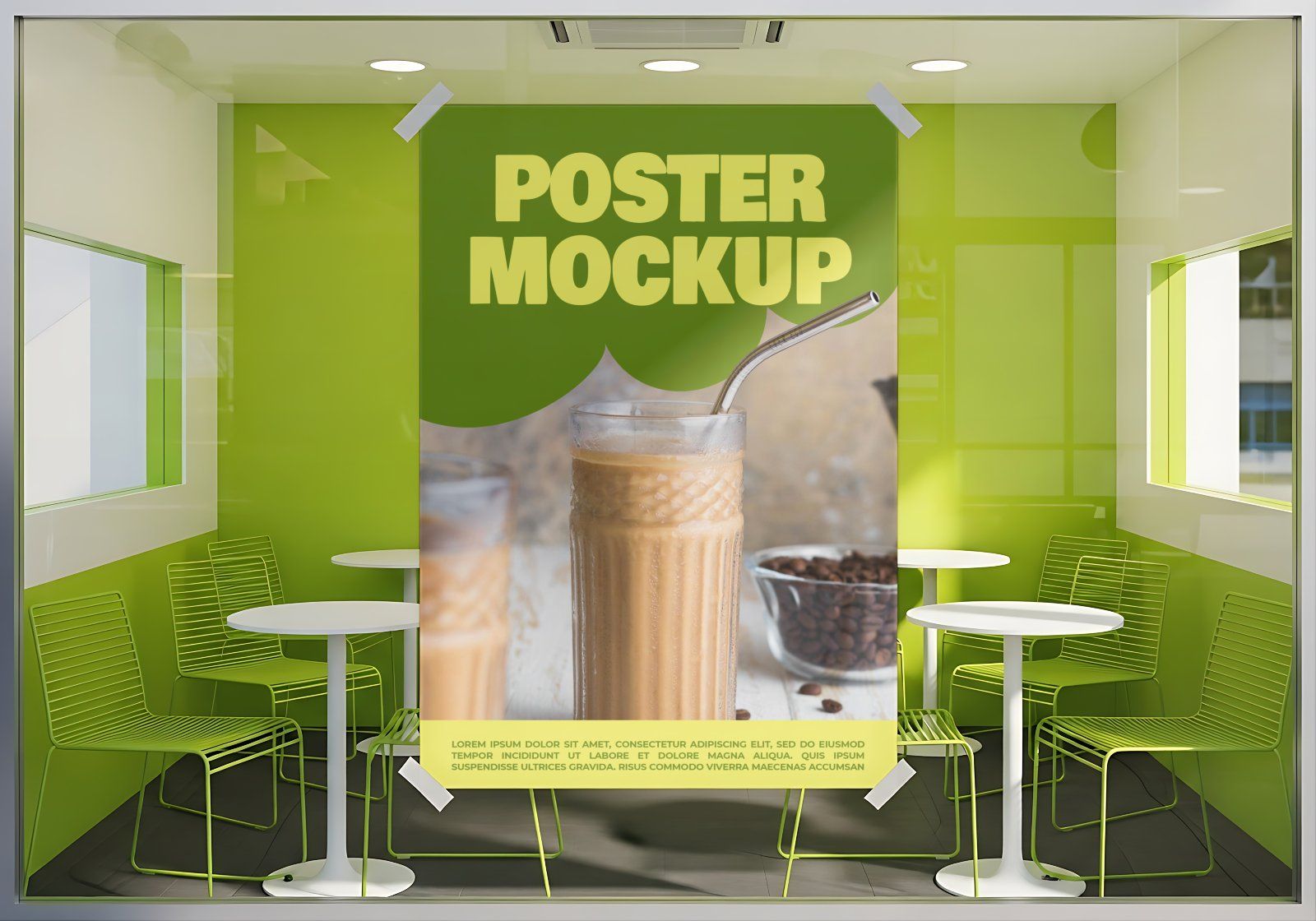 Premium Branding Drinking Store Mockup