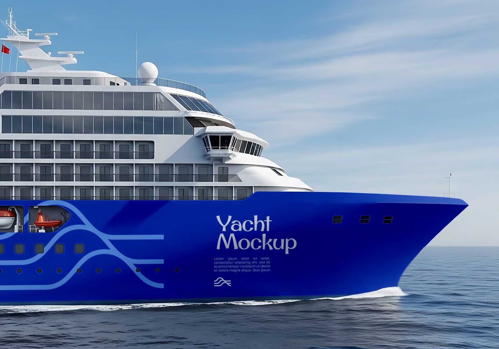 Cruise Ship Mockup Bundle - Maritime Branding with a Luxury Cruise Ship Mockup