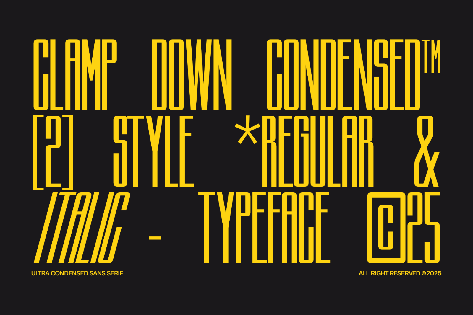 Clampdown - Ultra Condensed Sans Serif — image 2