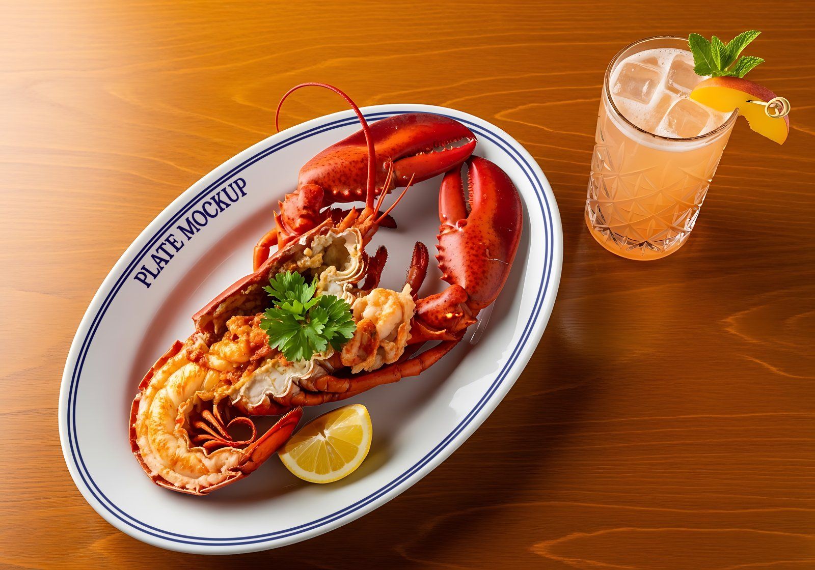 Premium Branding Fresh Seafood Restaurant Mockup