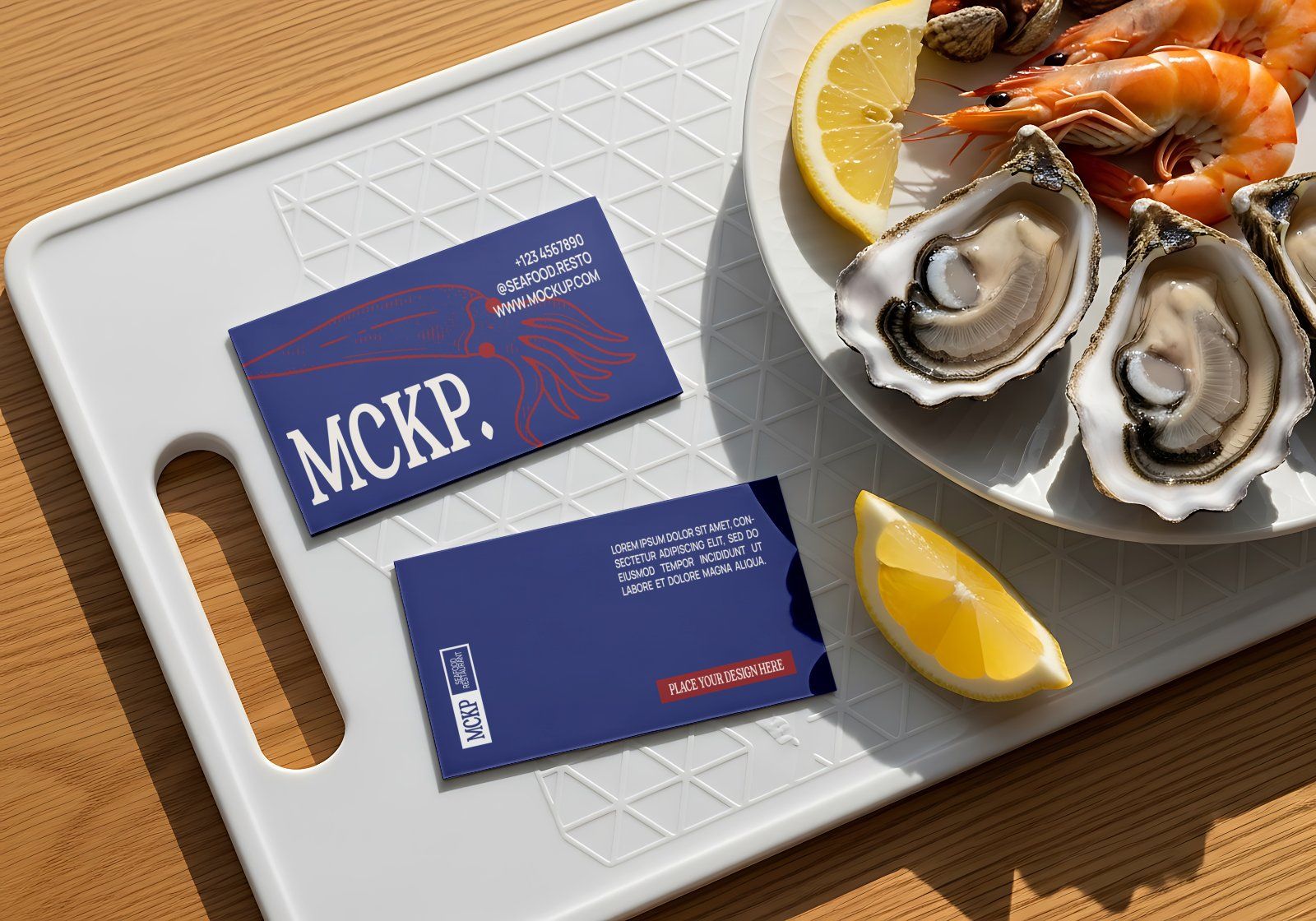 Premium Branding Fresh Seafood Restaurant Mockup