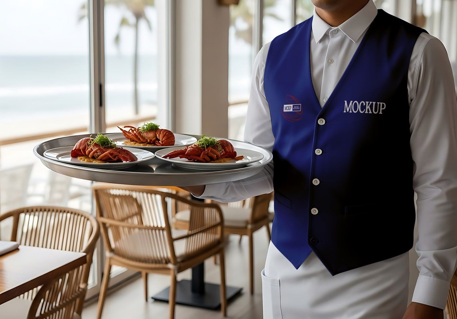 Premium Branding Fresh Seafood Restaurant Mockup