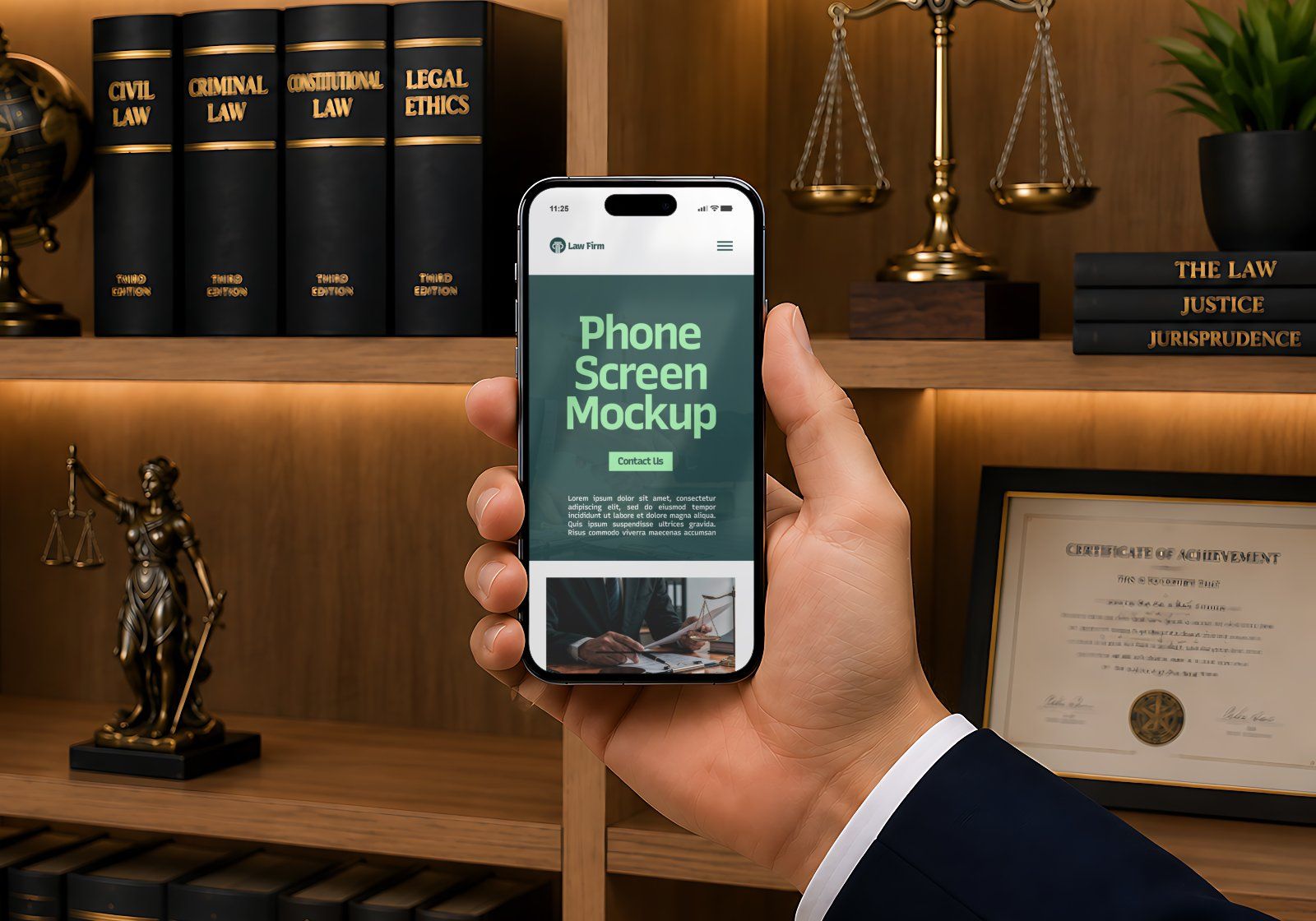 Premium Law Firm Branding Mockup Bundle – 15 Corporate PSD Scenes for Attorney, Lawyer